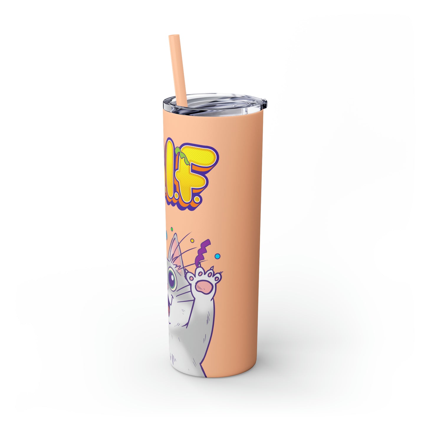 TGIF - Skinny Tumbler with Straw, 20oz