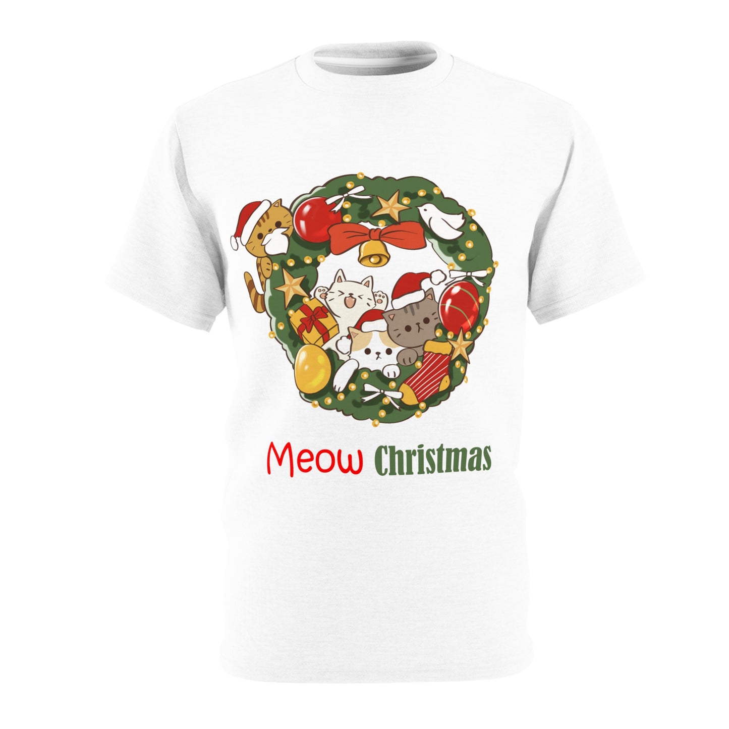 Meow Christmas - Unisex Cut & Sew Tee (AOP)