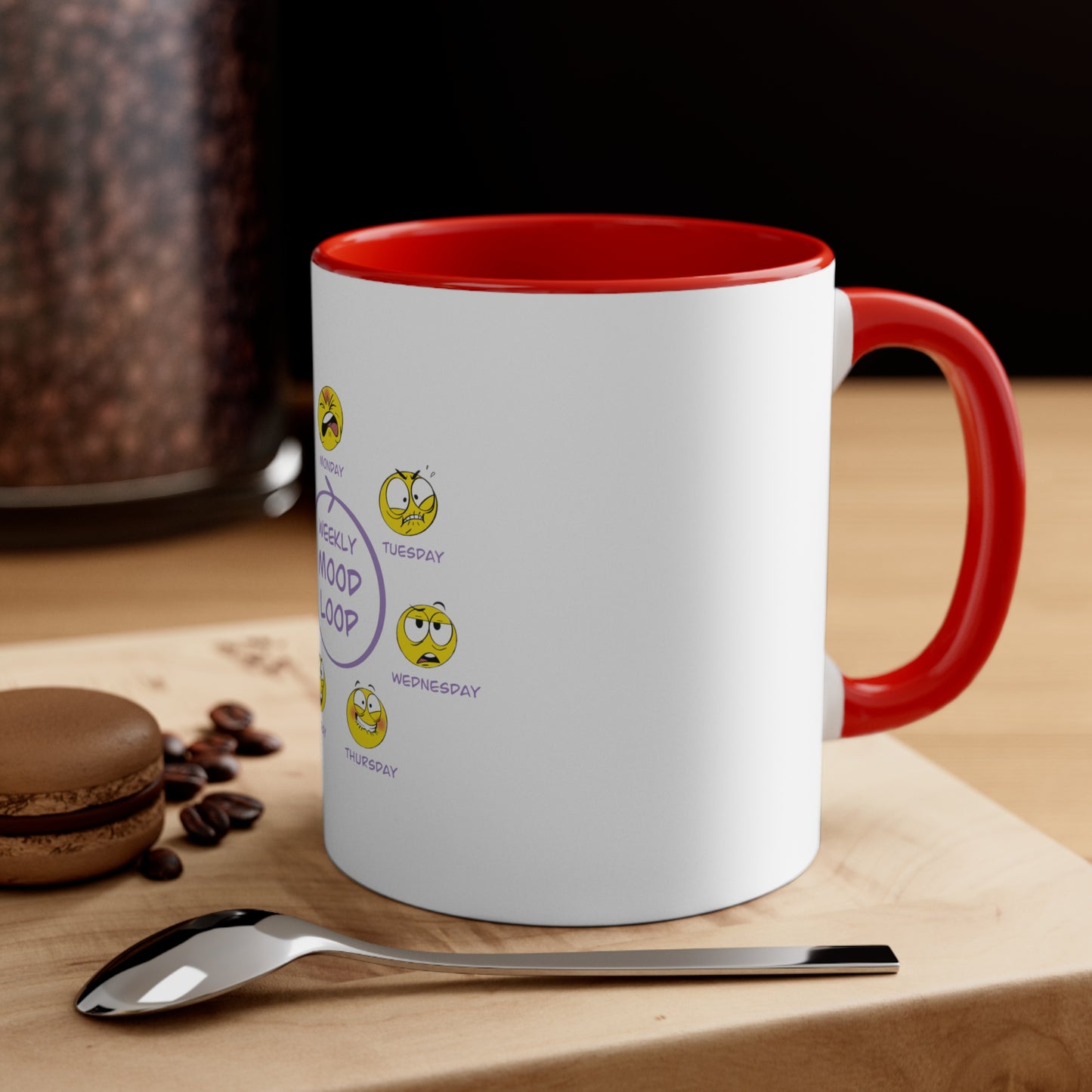 Weekly  Mood Loop - Accent Coffee Mug, 11oz