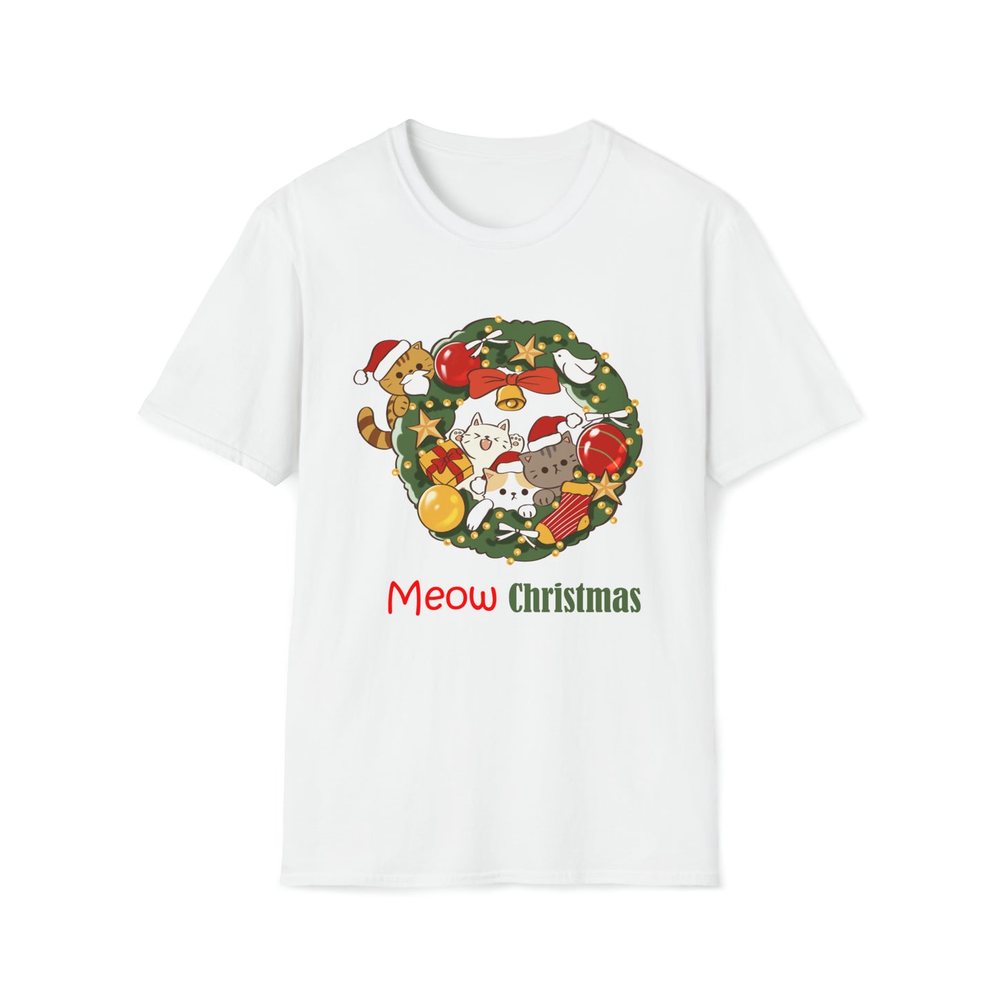 Meow Christmas - Unisex Softstyle T-Shirt