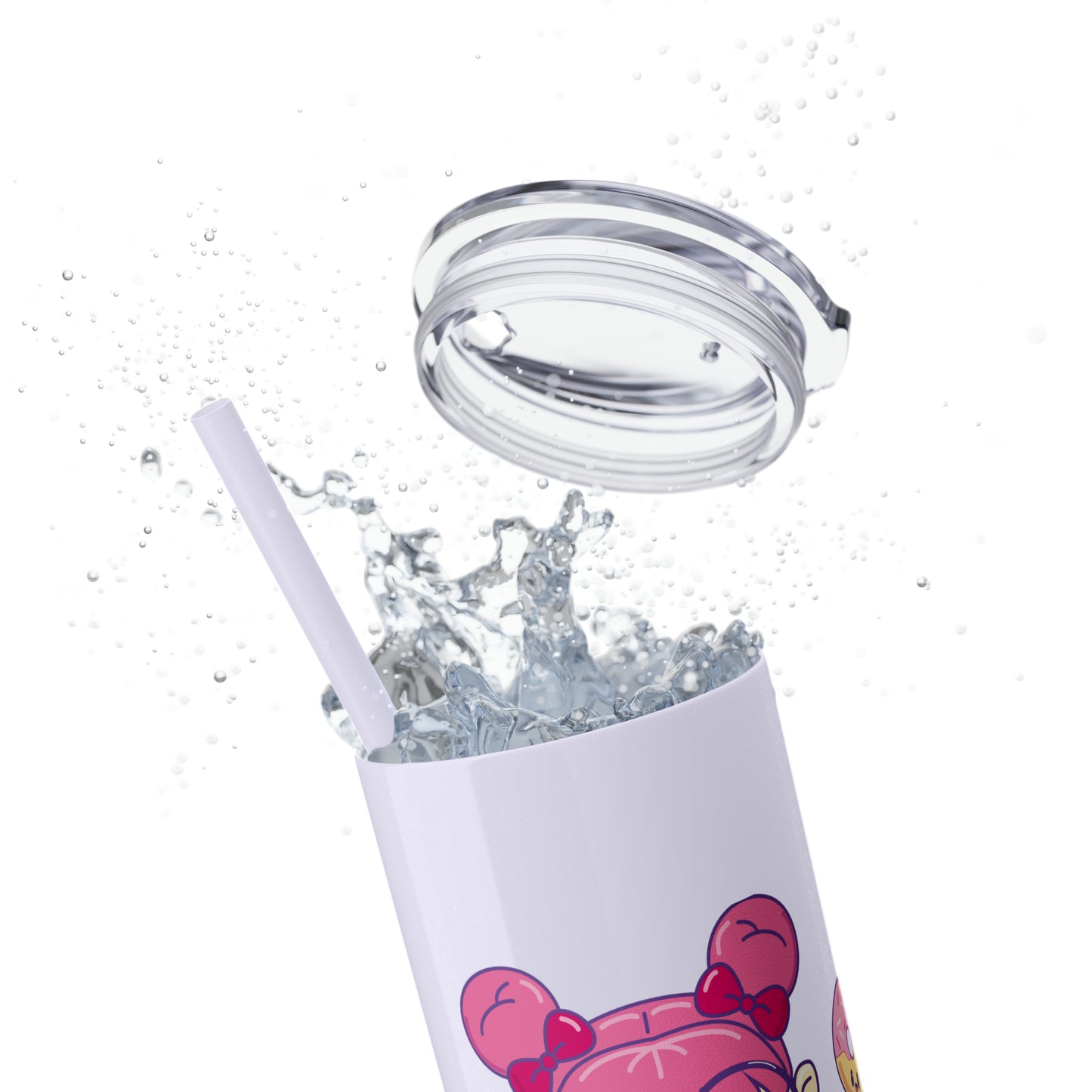 Geek Girl - Skinny Tumbler with Straw, 20oz