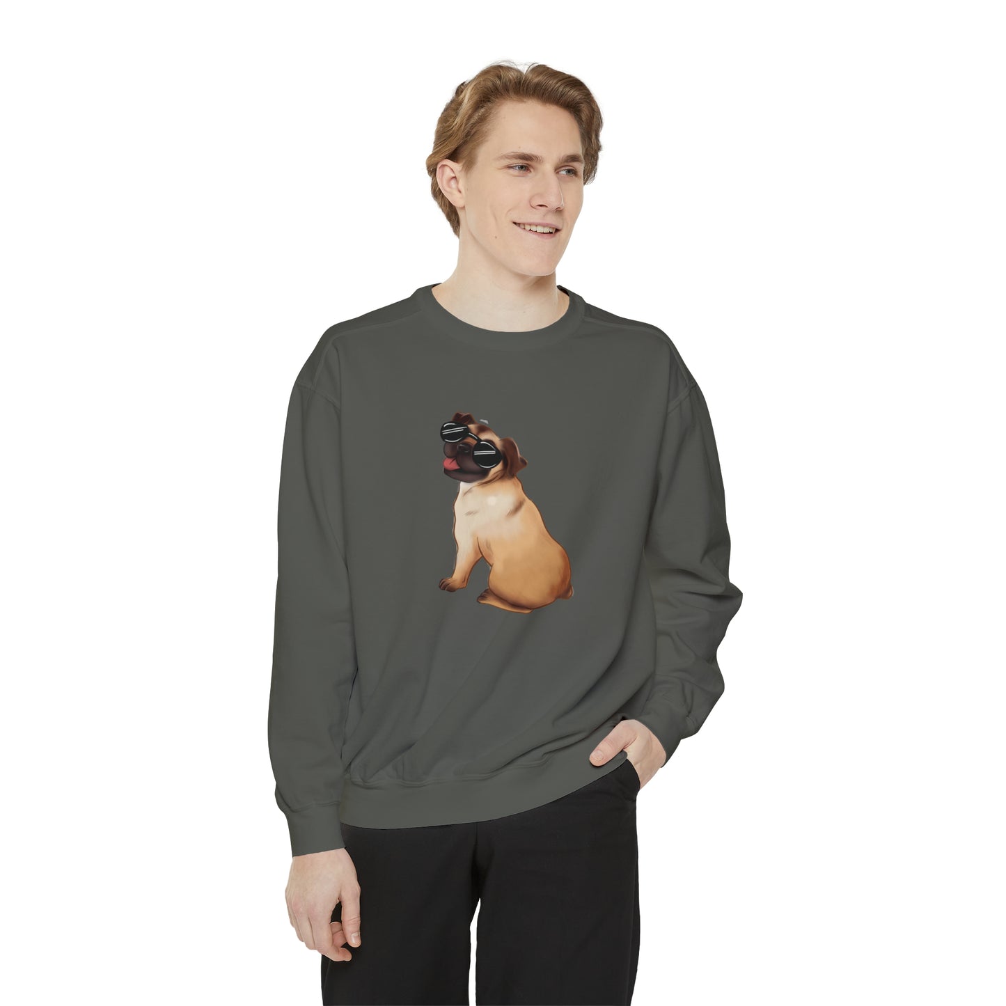 Pug - Unisex Garment-Dyed Sweatshirt