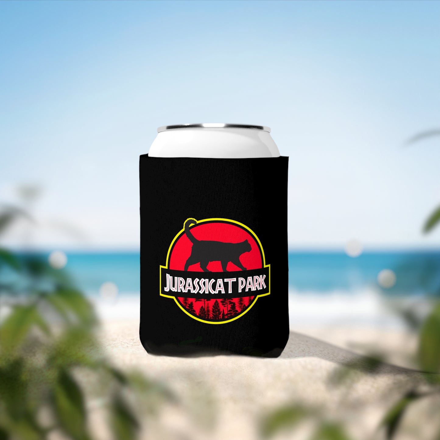 Jurassicat Park - Can Cooler Sleeve