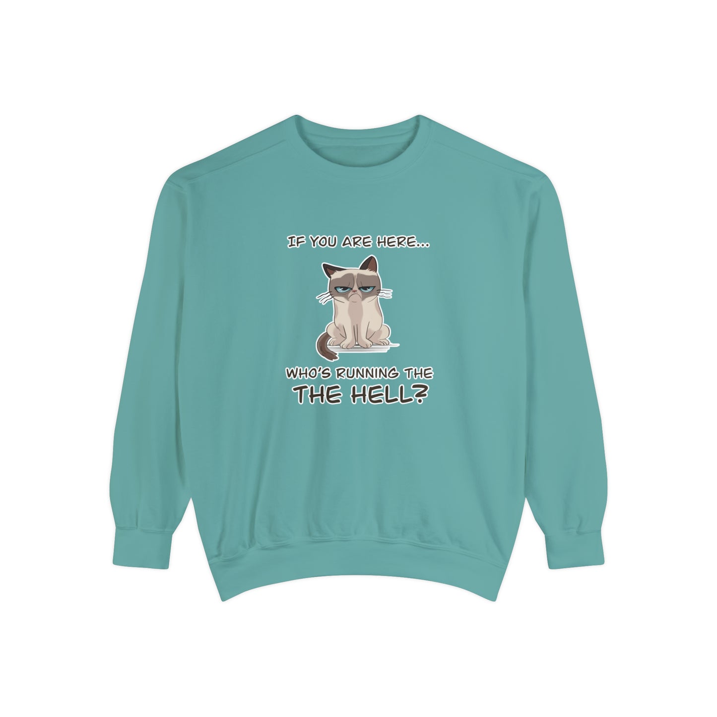 Hell Cat - Unisex Garment-Dyed Sweatshirt