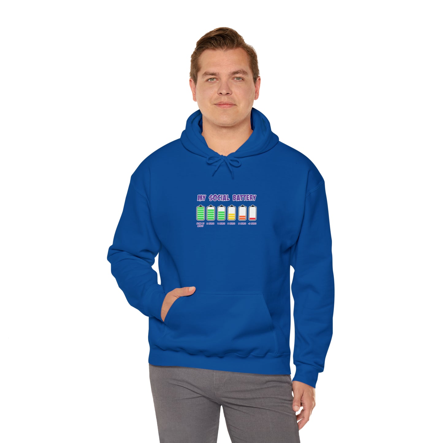 Social Battery - Unisex Heavy Blend™ Hooded Sweatshirt