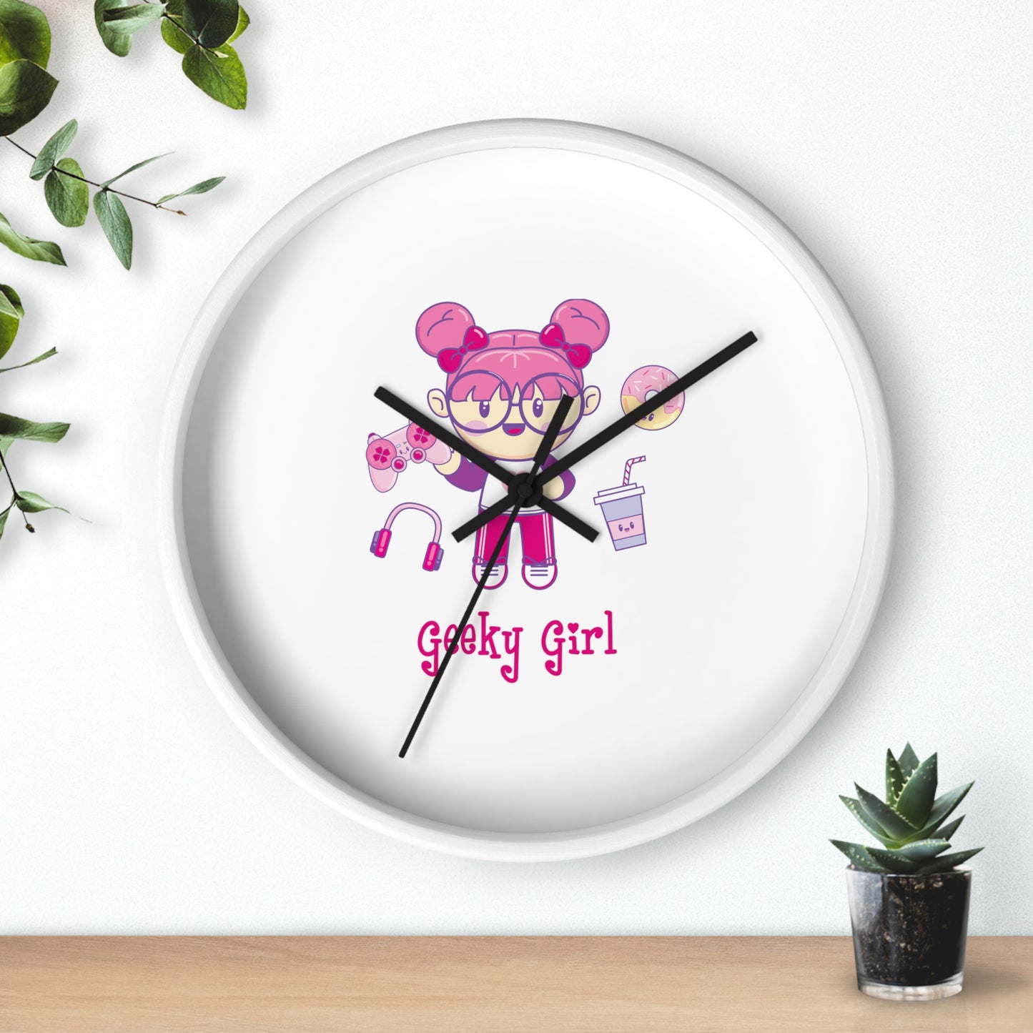 Geek Girl - Wall Clock