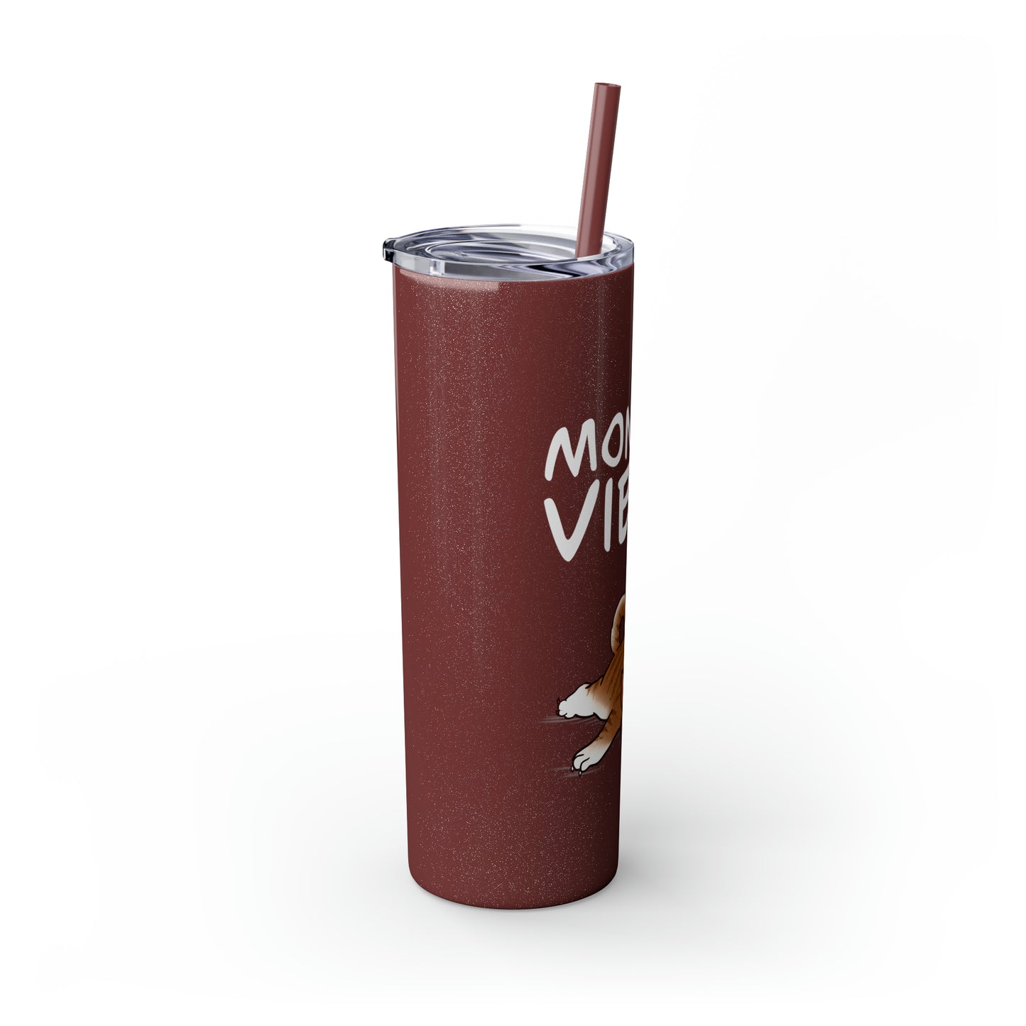 Monday Vibes - Skinny Tumbler with Straw, 20oz