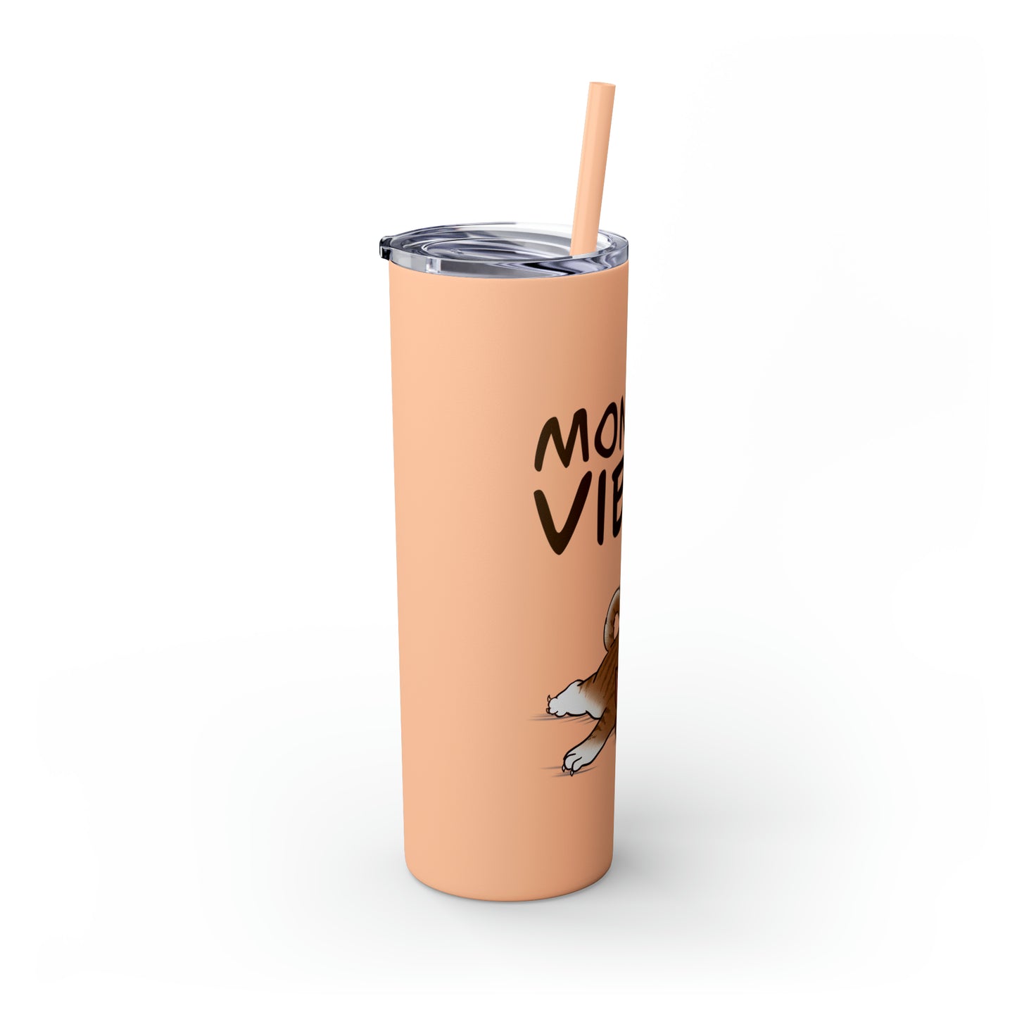 Monday Vibes - Skinny Tumbler with Straw, 20oz