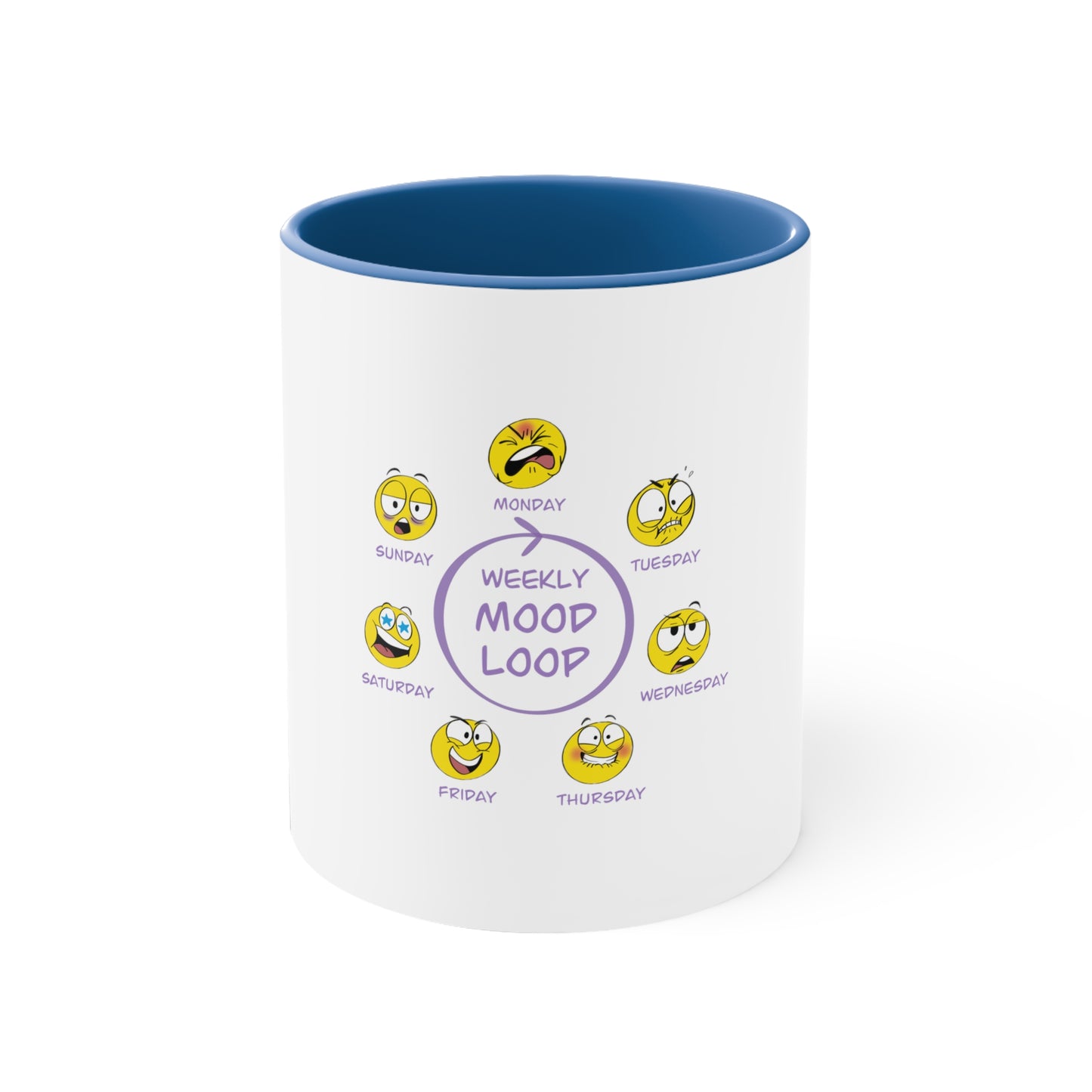 Weekly  Mood Loop - Accent Coffee Mug, 11oz