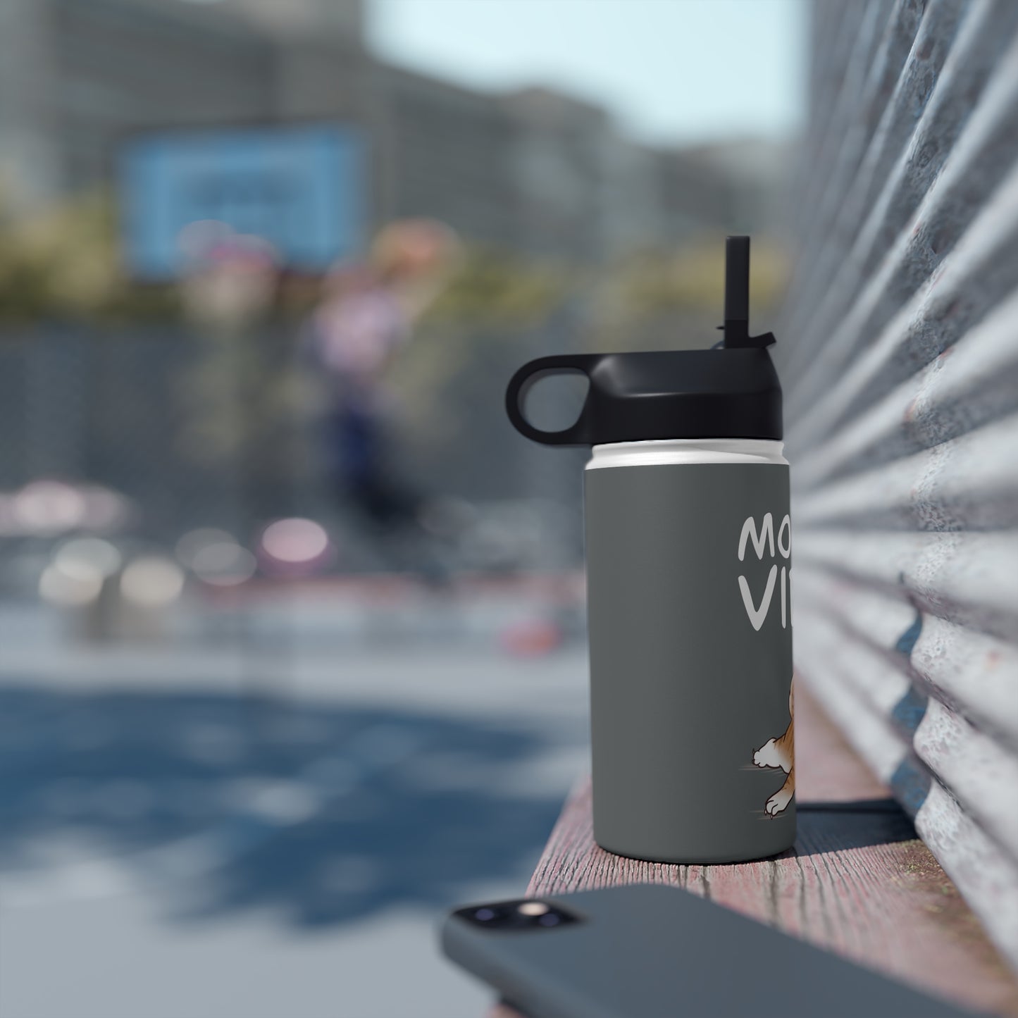 Monday Vibes - Stainless Steel Water Bottle, Standard Lid