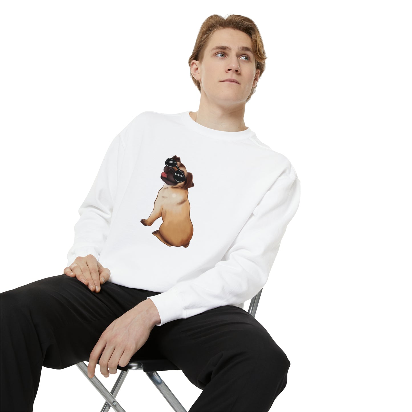 Pug - Unisex Garment-Dyed Sweatshirt