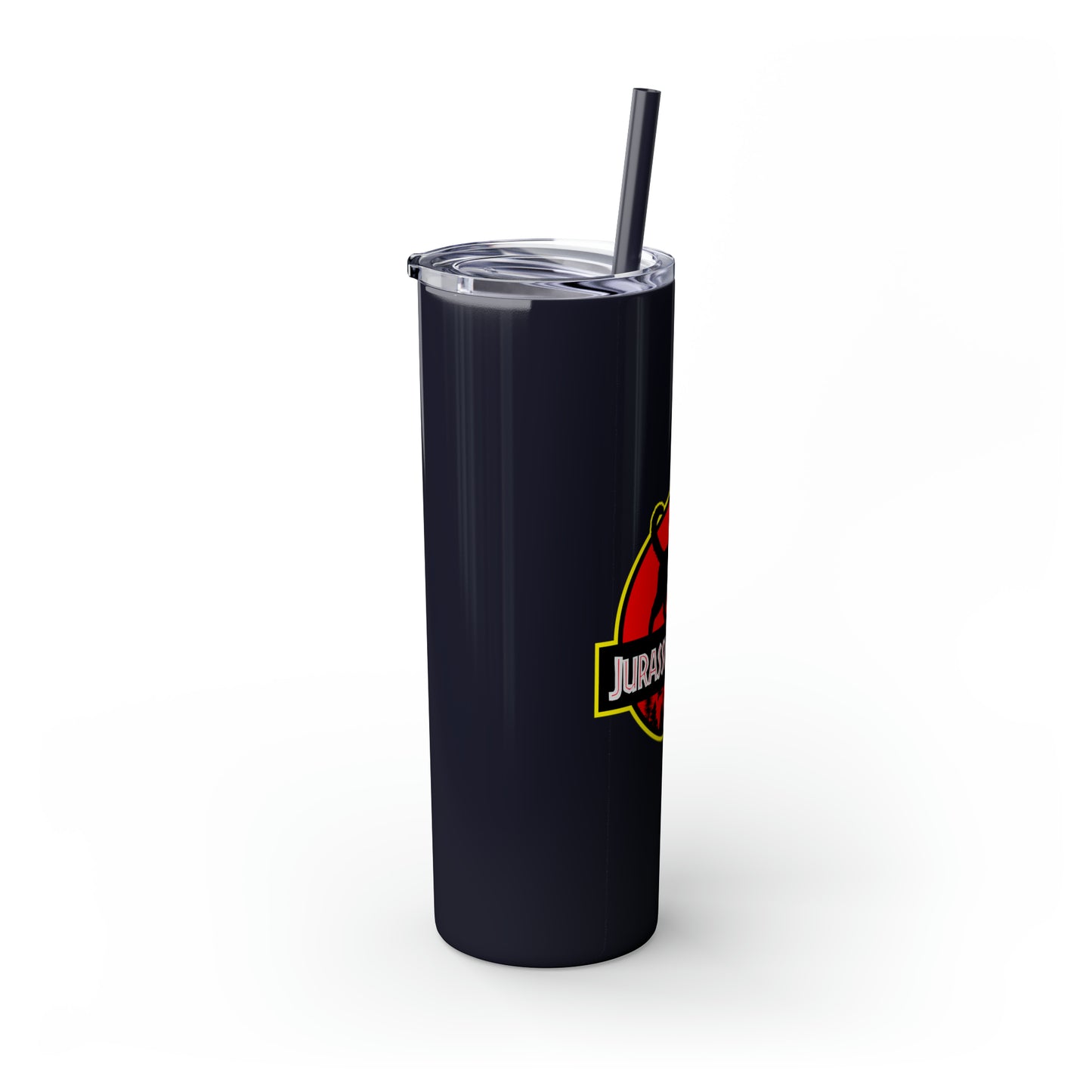 Jurassicat Park - Skinny Tumbler with Straw, 20oz