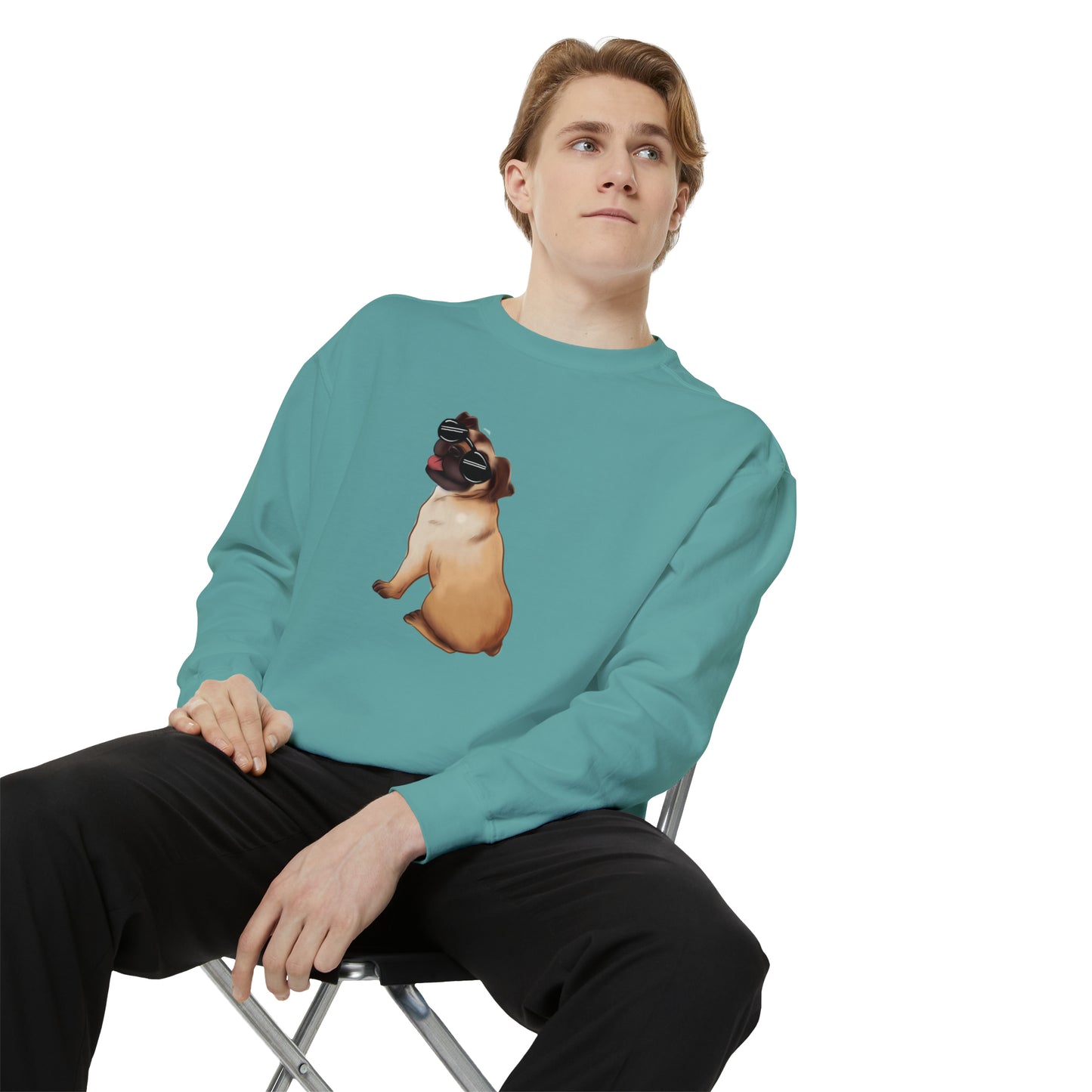 Pug - Unisex Garment-Dyed Sweatshirt