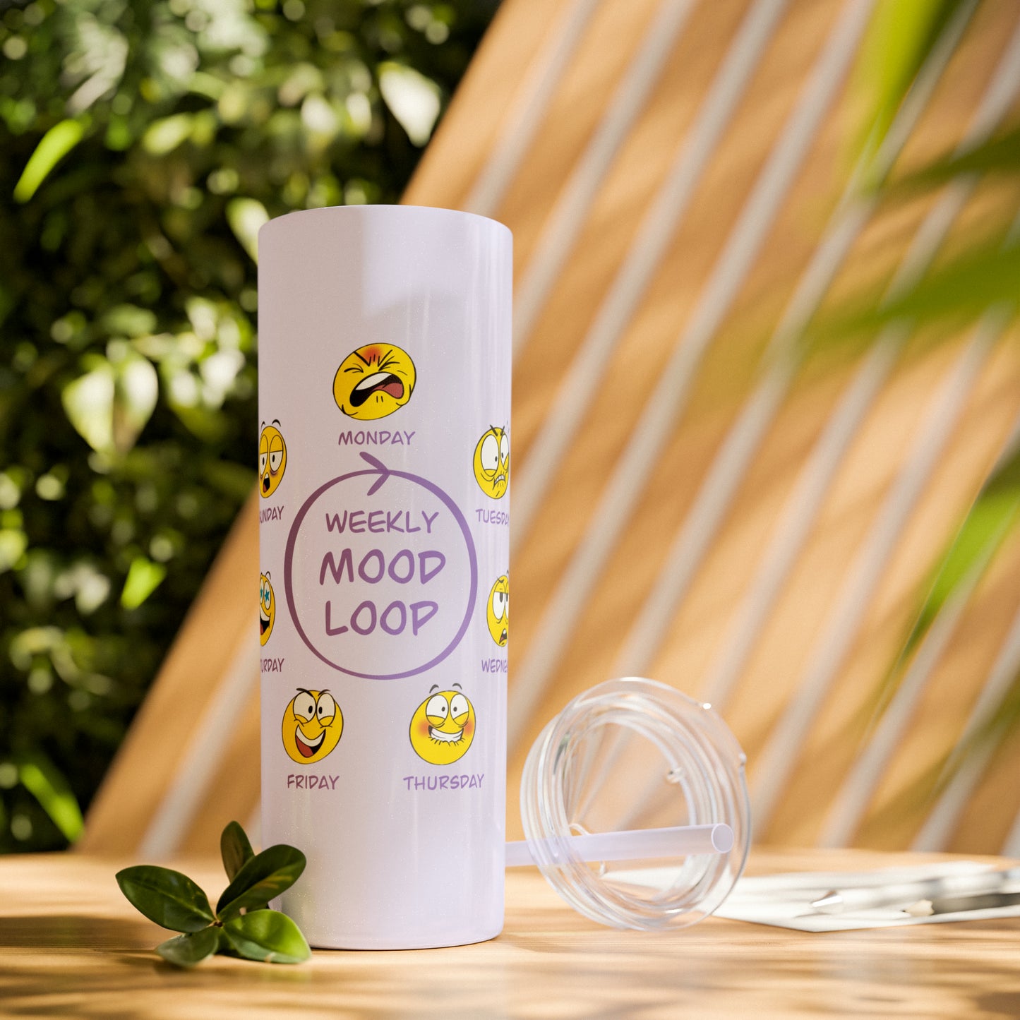 Mood Loop - Skinny Tumbler with Straw, 20oz