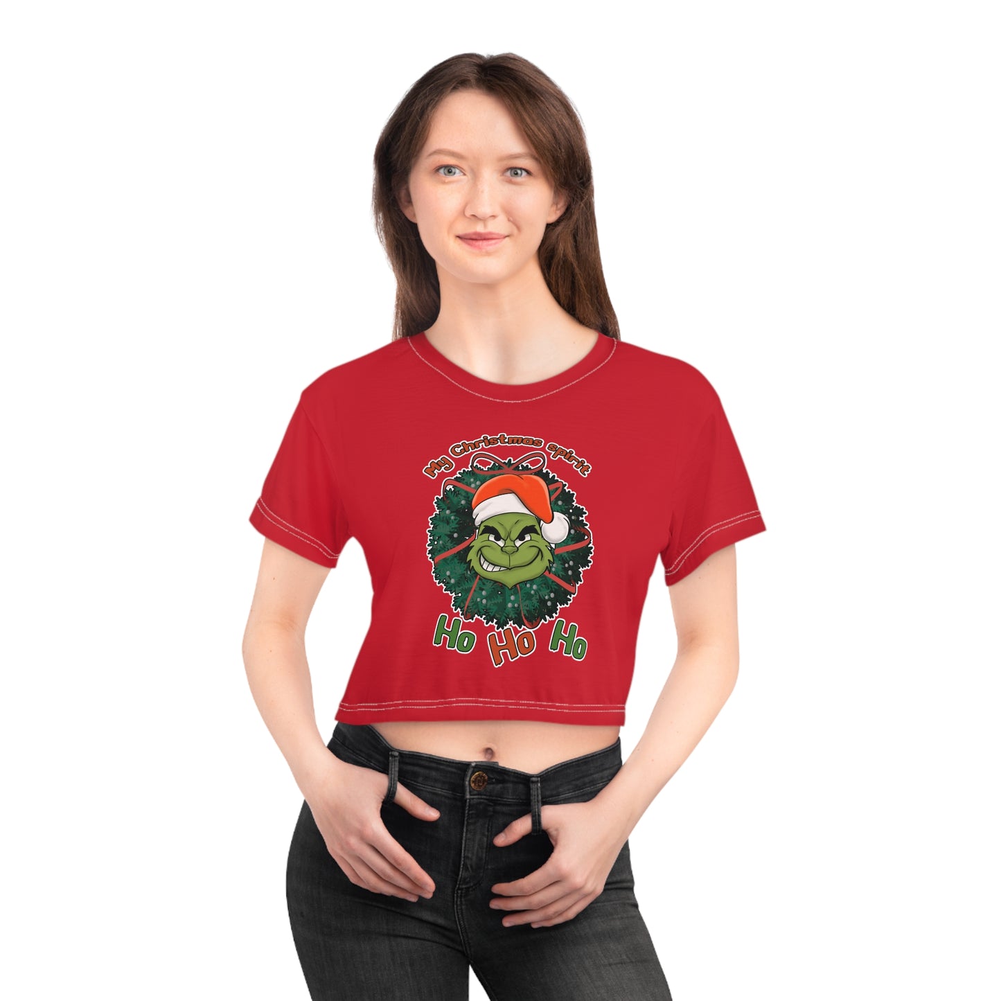 Grinch - Crop Tee (AOP)