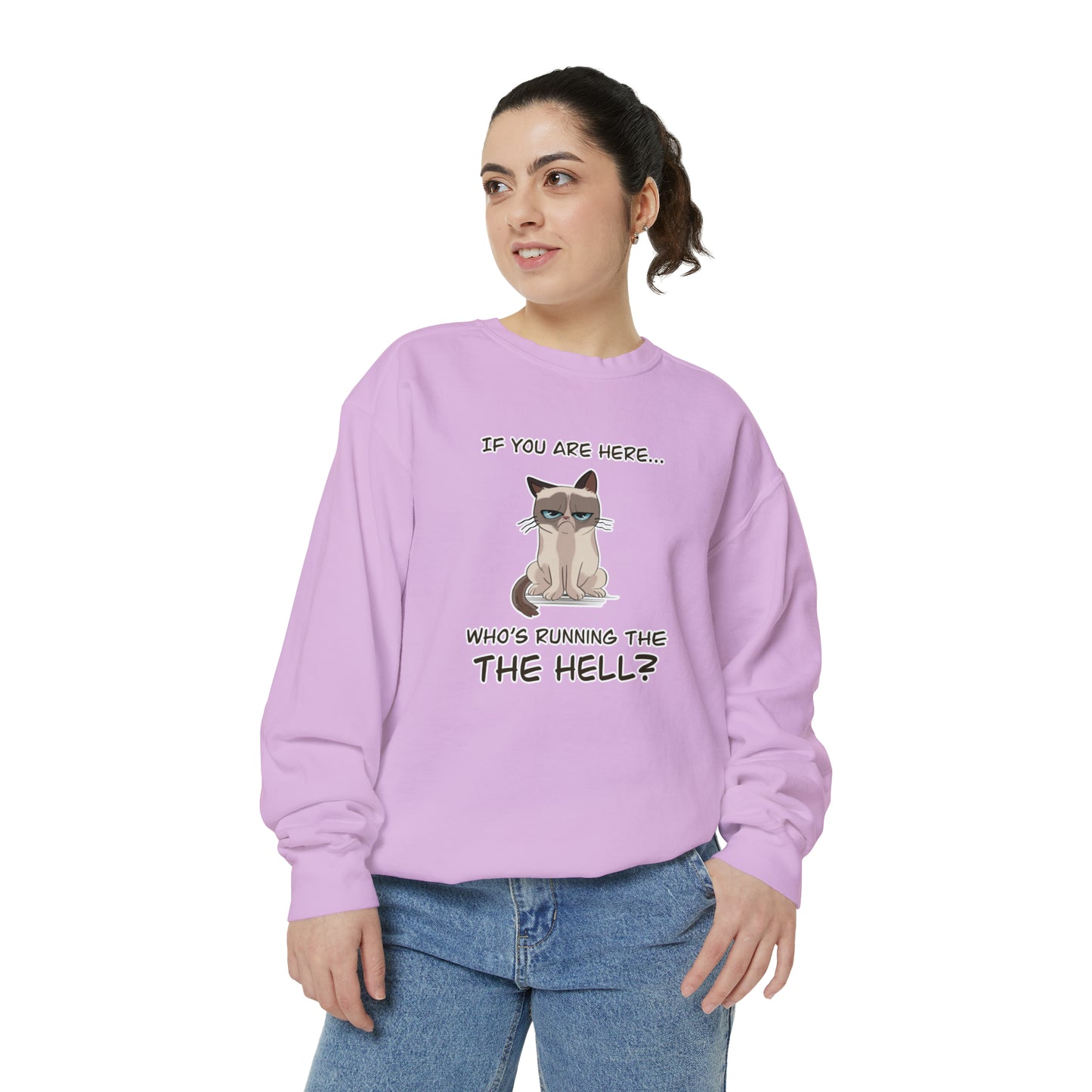 Hell Cat - Unisex Garment-Dyed Sweatshirt