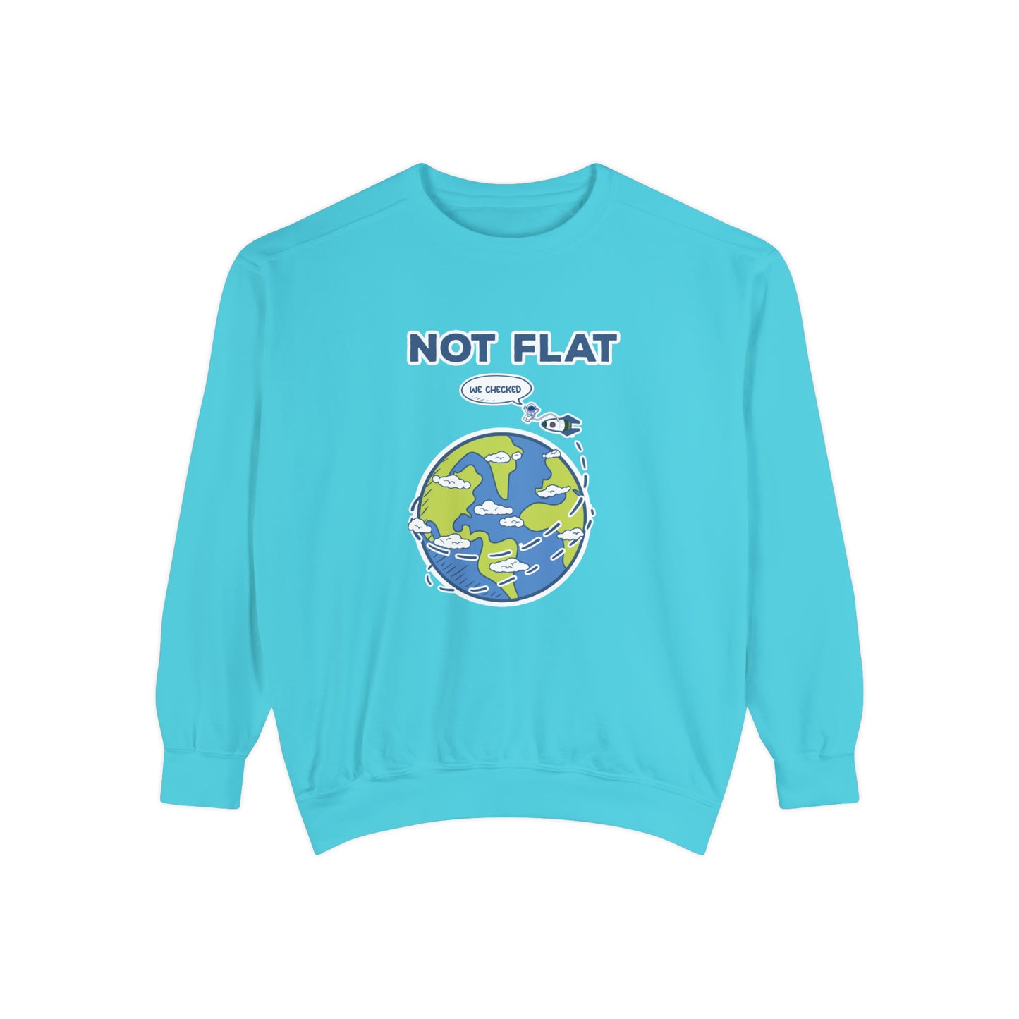 Flat Earth - Unisex Garment-Dyed Sweatshirt