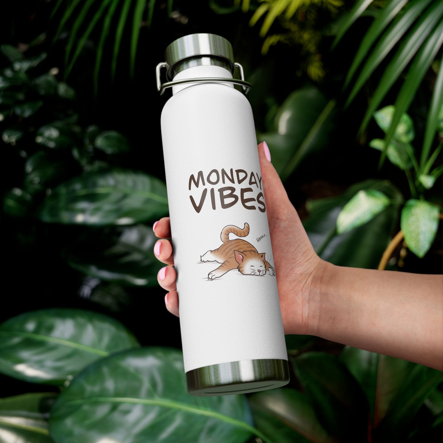 Monday Vibes - Copper Vacuum Insulated Bottle, 22oz