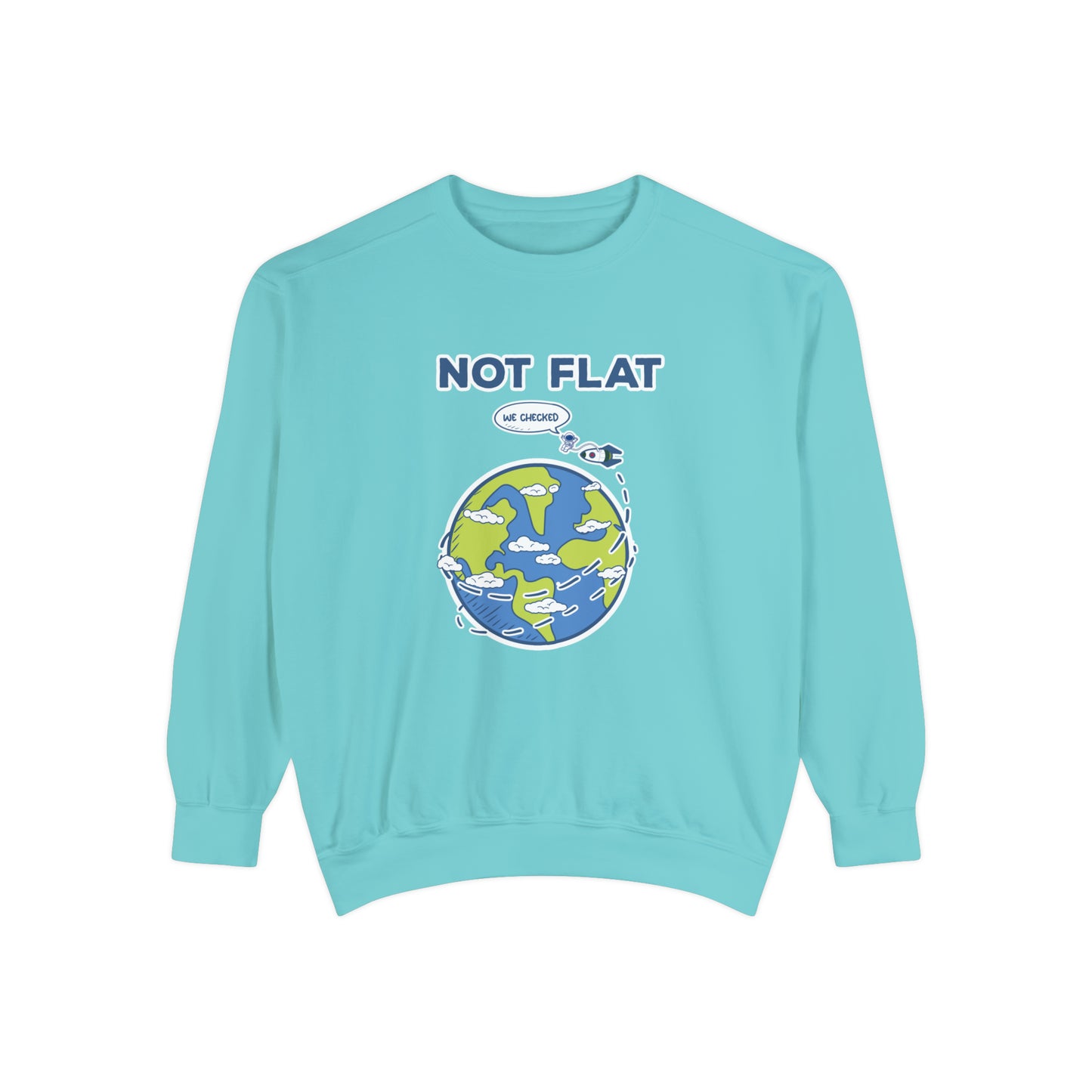 Flat Earth - Unisex Garment-Dyed Sweatshirt