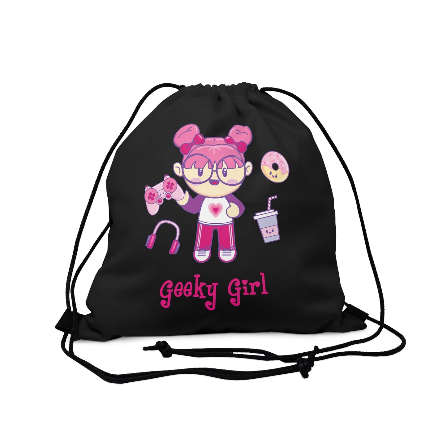 Geek Girl - Outdoor Drawstring Bag