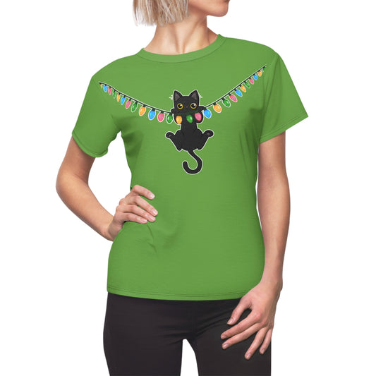 Meow Christmas - Women's Cut & Sew Tee (AOP)