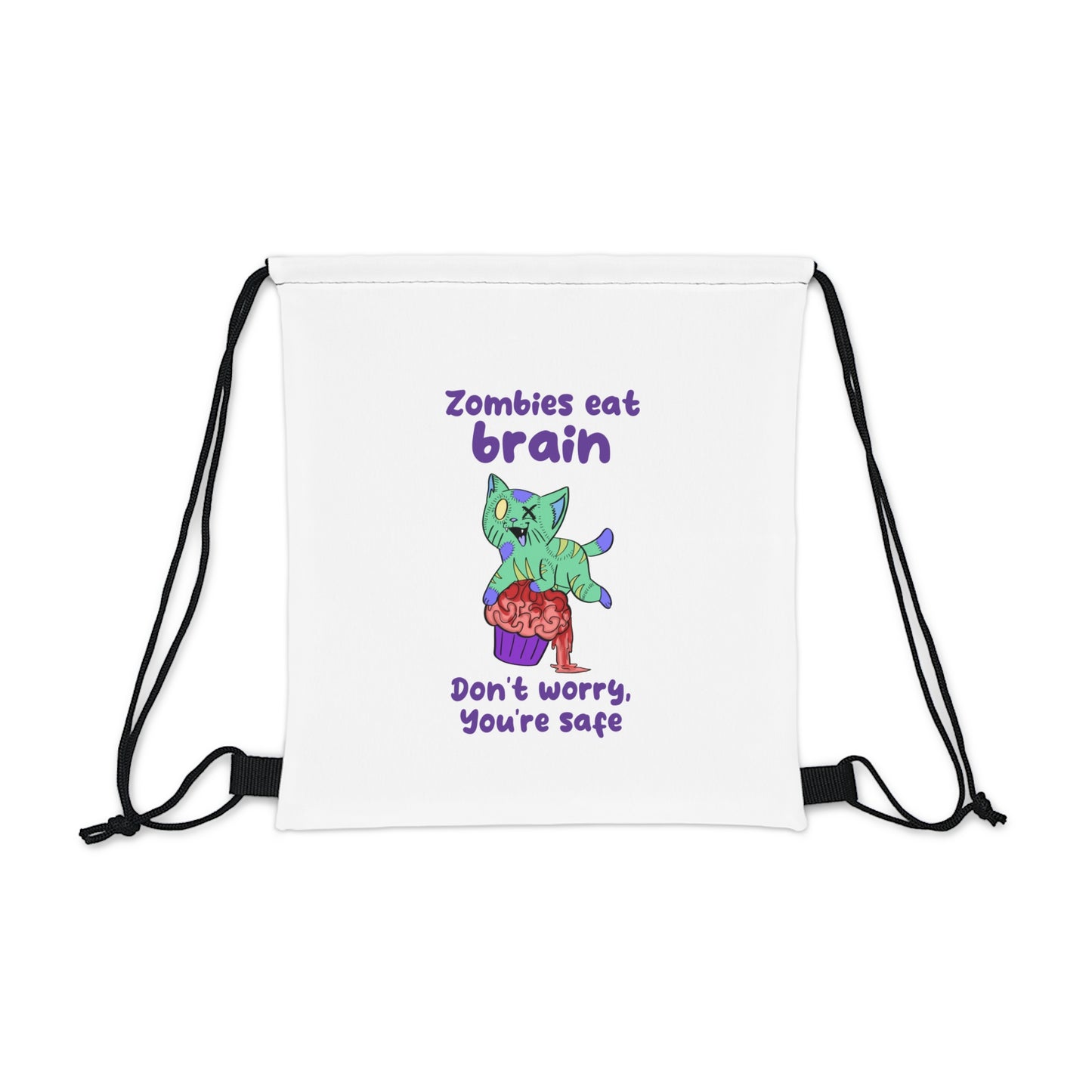 Zombie Cat -Outdoor Drawstring Bag