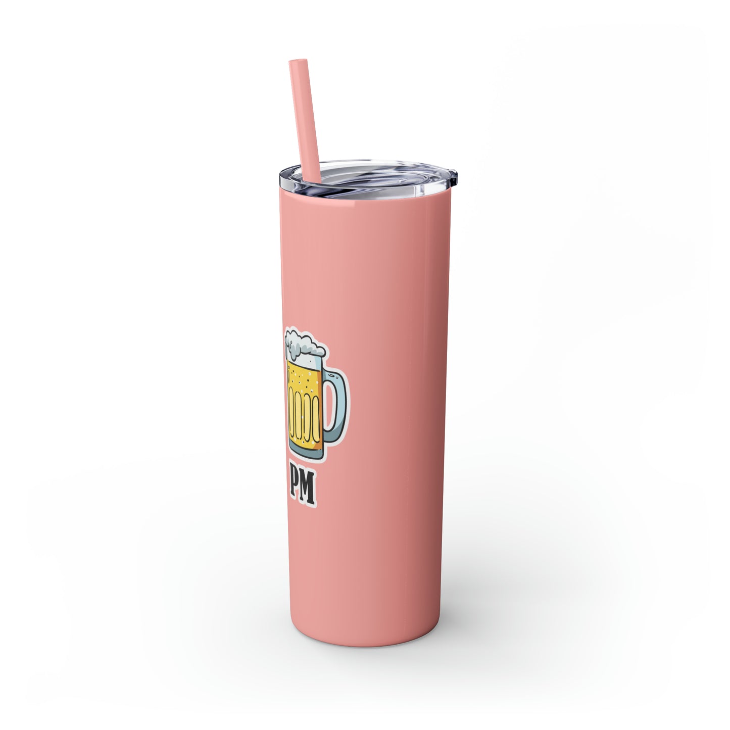 AM/PM - Skinny Tumbler with Straw, 20oz