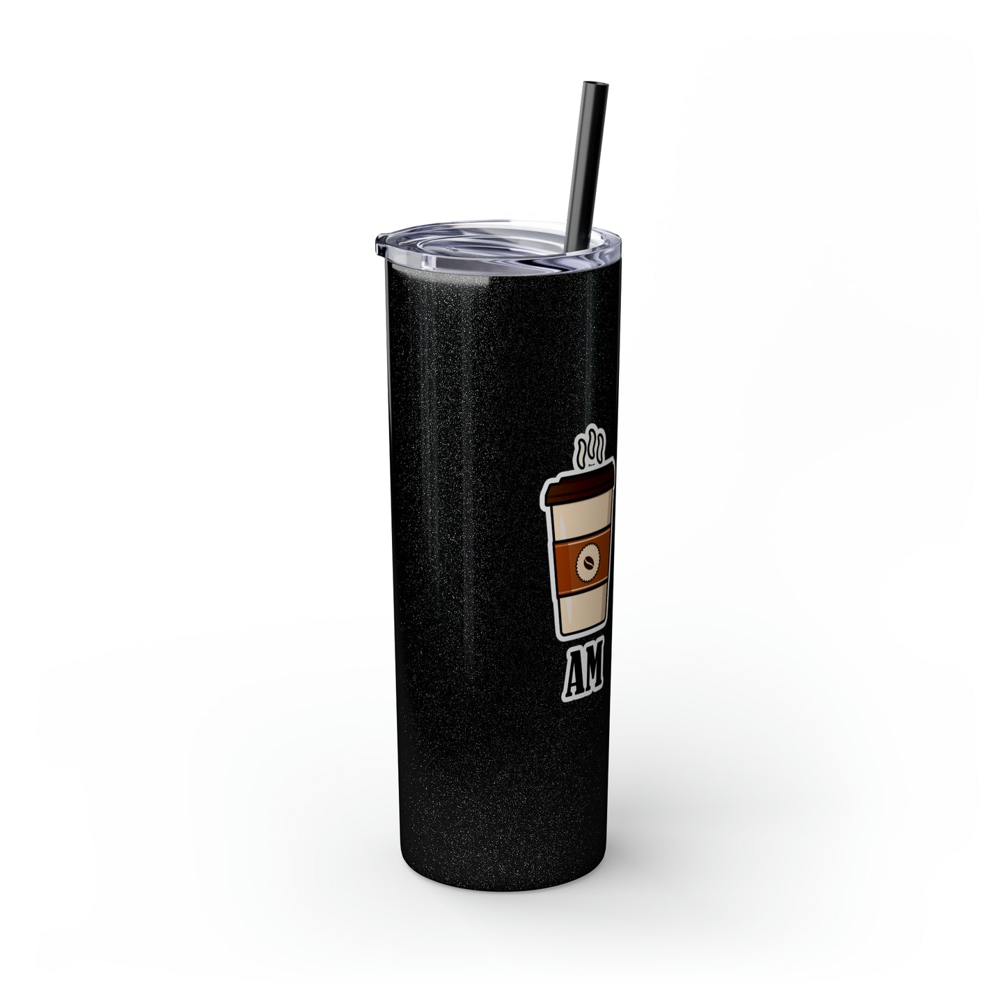 AM/PM - Skinny Tumbler with Straw, 20oz