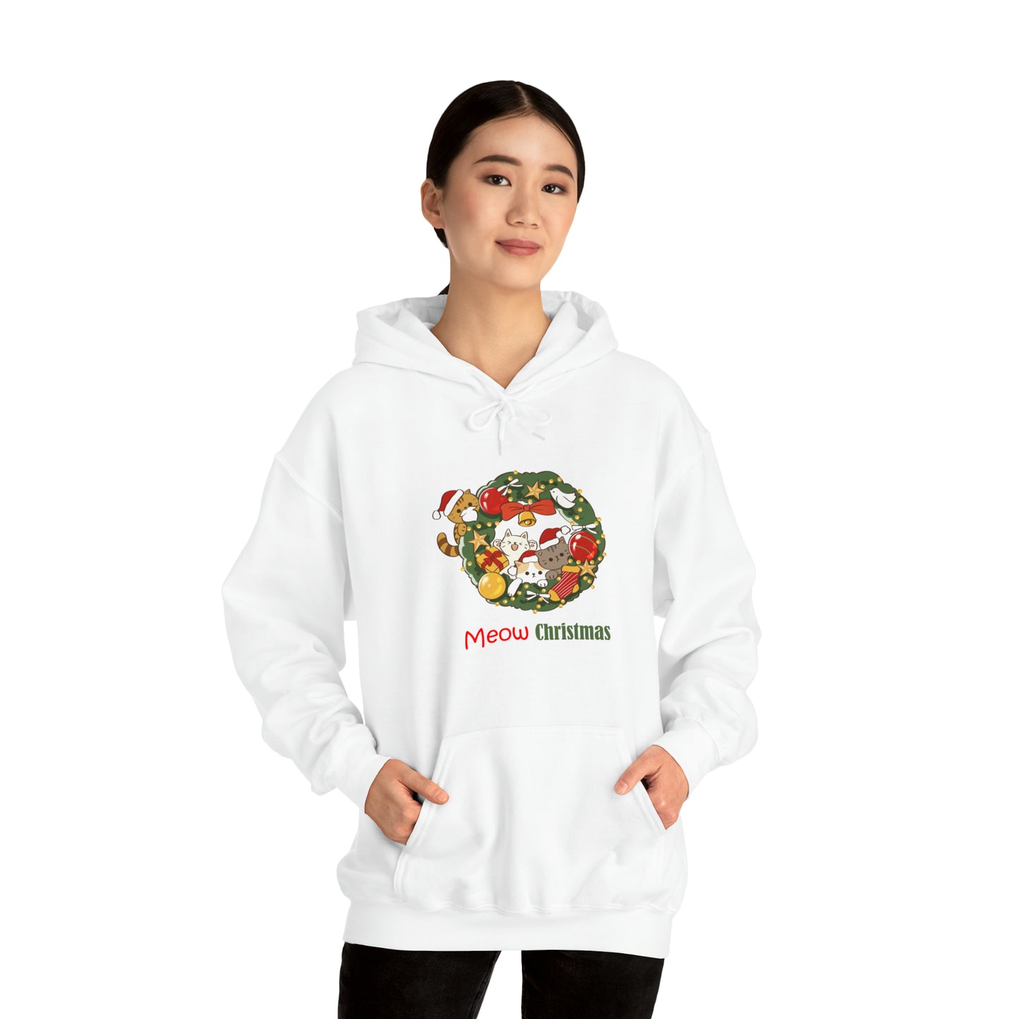 Meow Christmas - Unisex Heavy Blend™ Hooded Sweatshirt