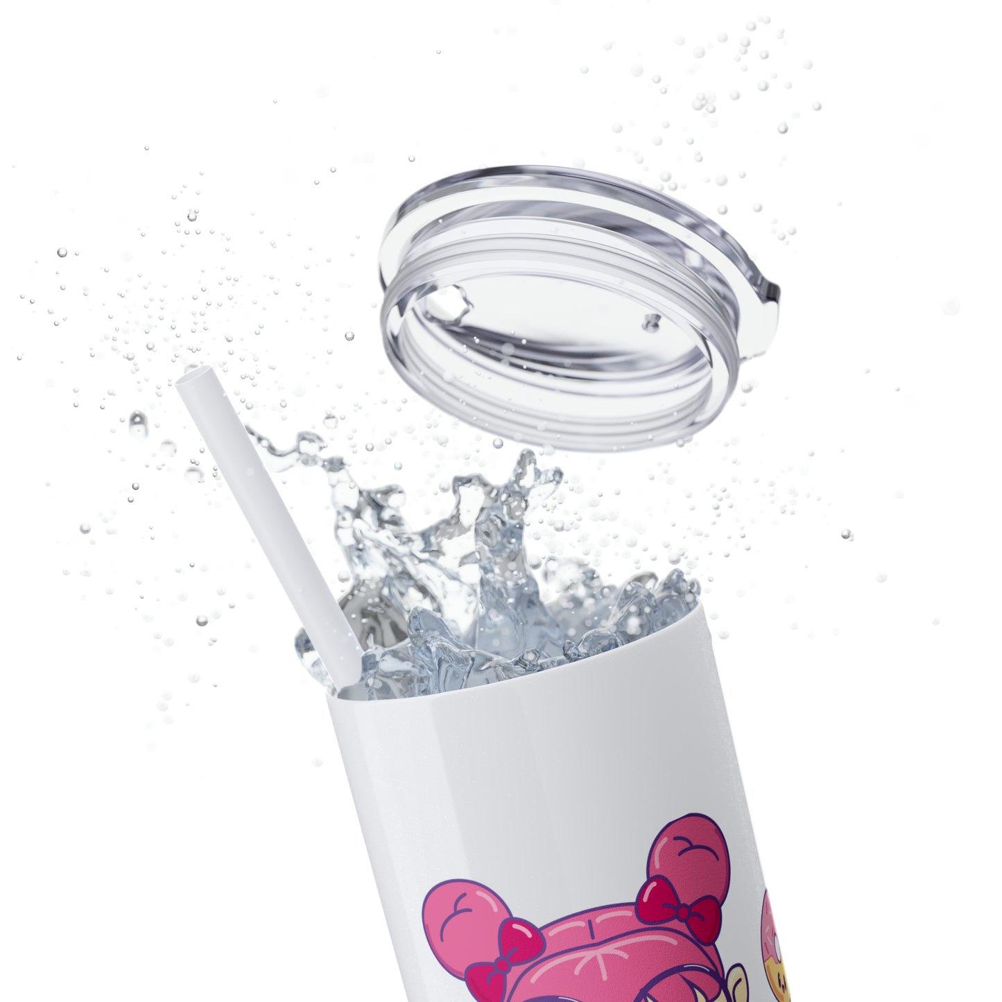 Geek Girl - Skinny Tumbler with Straw, 20oz