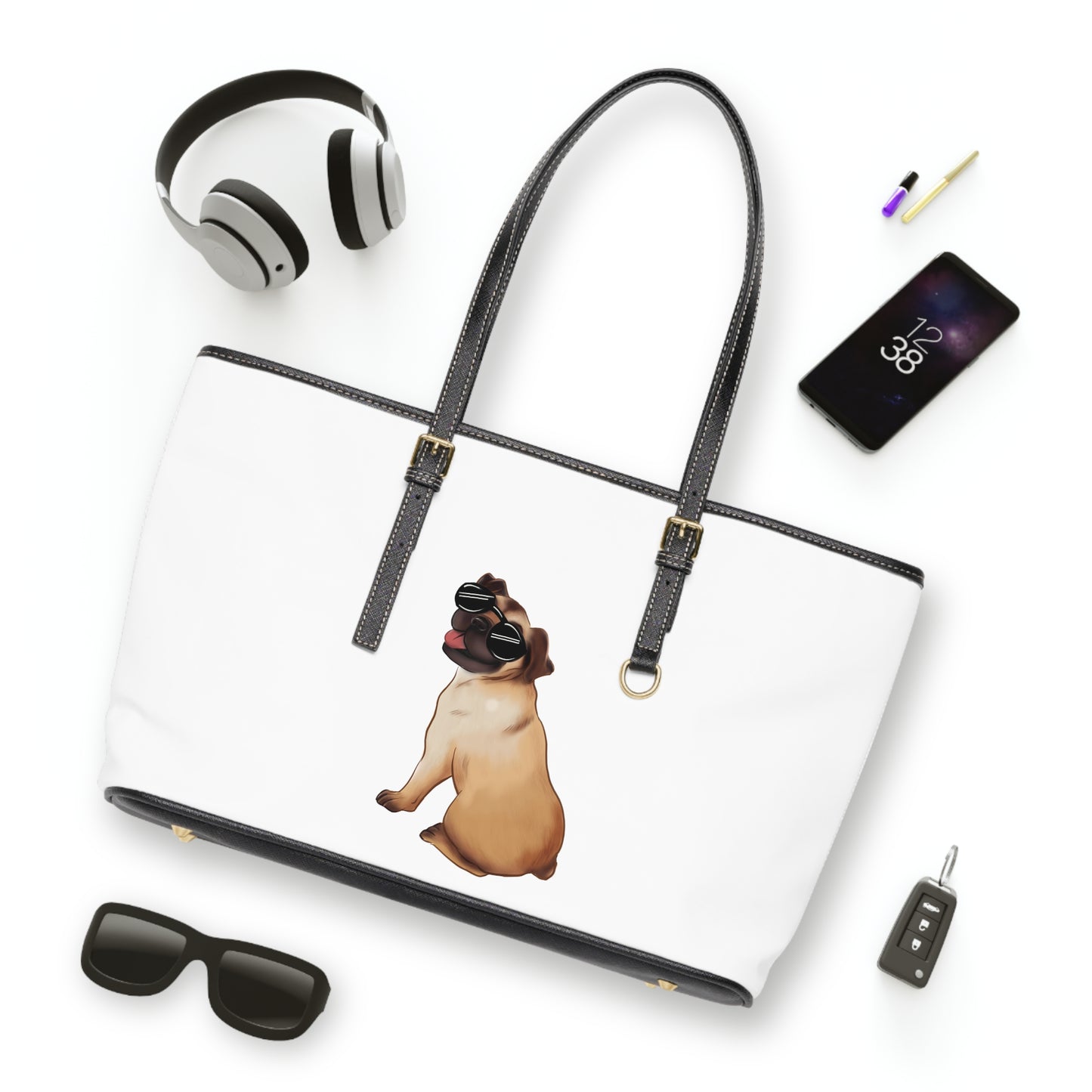 Pug - PU Leather Shoulder Bag