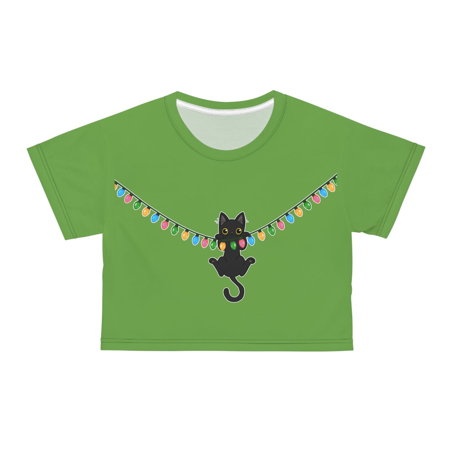 Meow Christmas - Crop Tee (AOP)