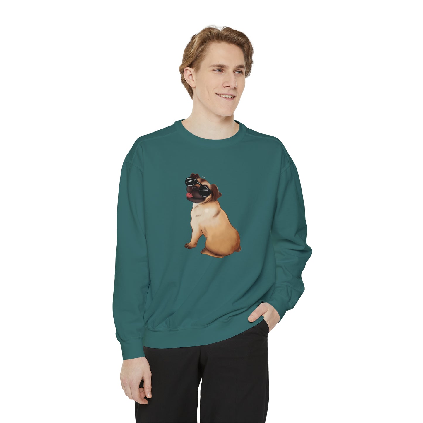 Pug - Unisex Garment-Dyed Sweatshirt