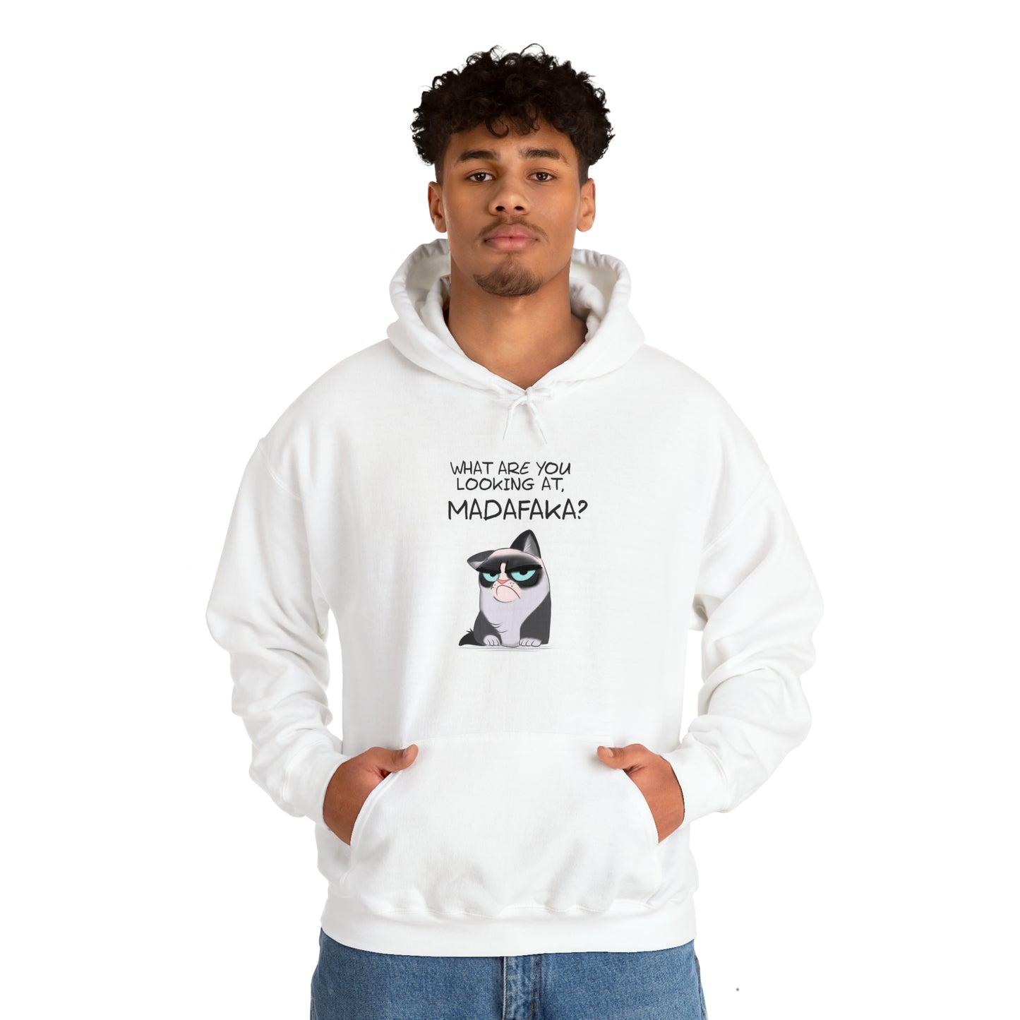 What you're looking at, Madafaka? - Unisex Heavy Blend™ Hooded Sweatshirt