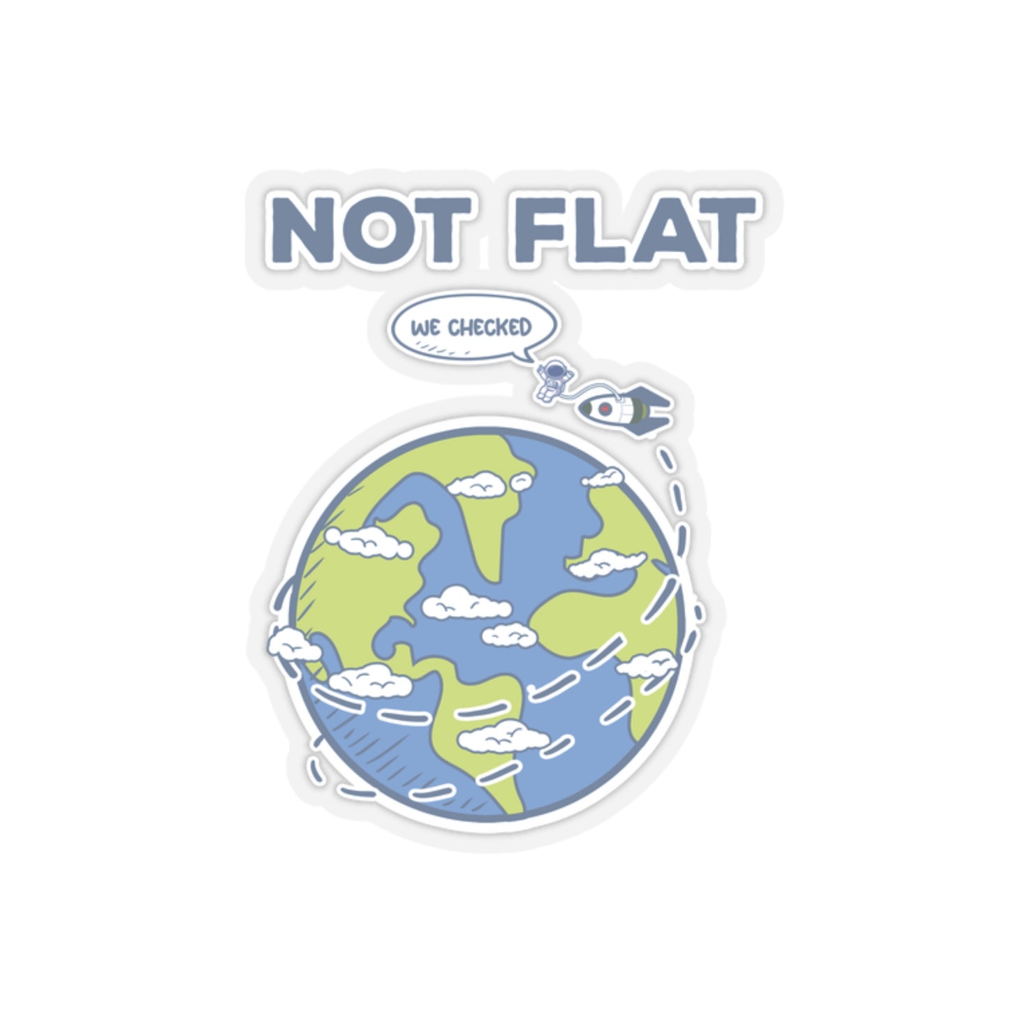 Flat Earth - Kiss-Cut Stickers