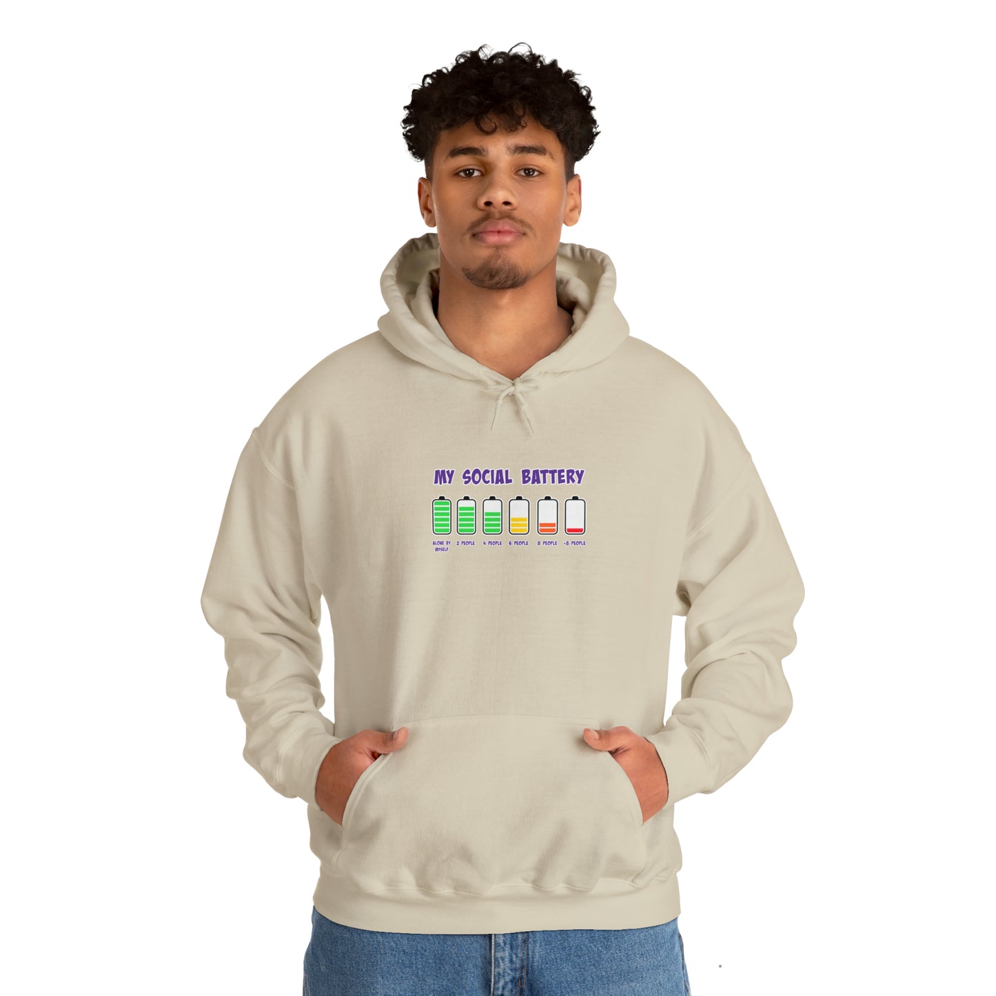 Social Battery - Unisex Heavy Blend™ Hooded Sweatshirt