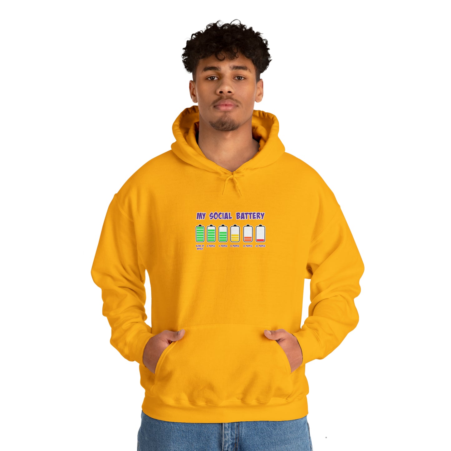 Social Battery - Unisex Heavy Blend™ Hooded Sweatshirt