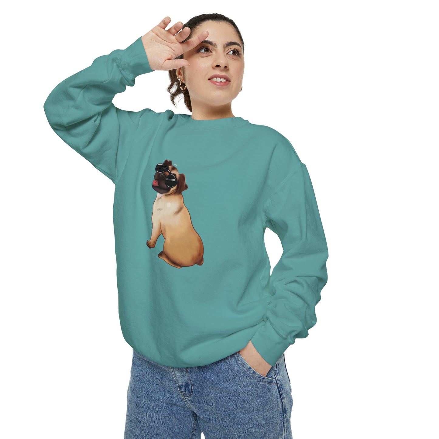 Pug - Unisex Garment-Dyed Sweatshirt