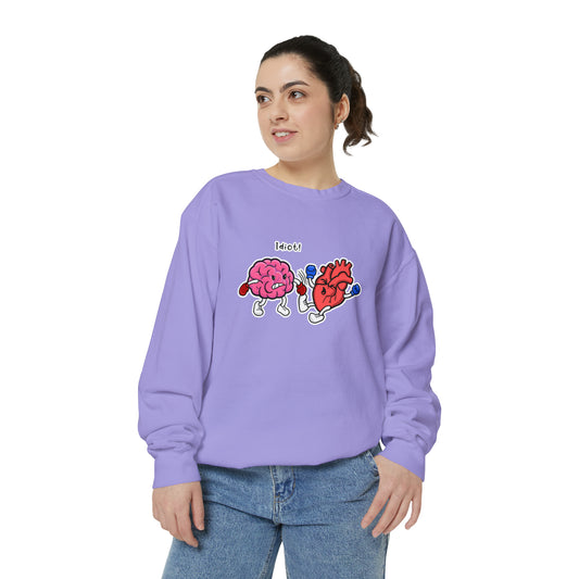 Brain x Heart - Unisex Garment-Dyed Sweatshirt