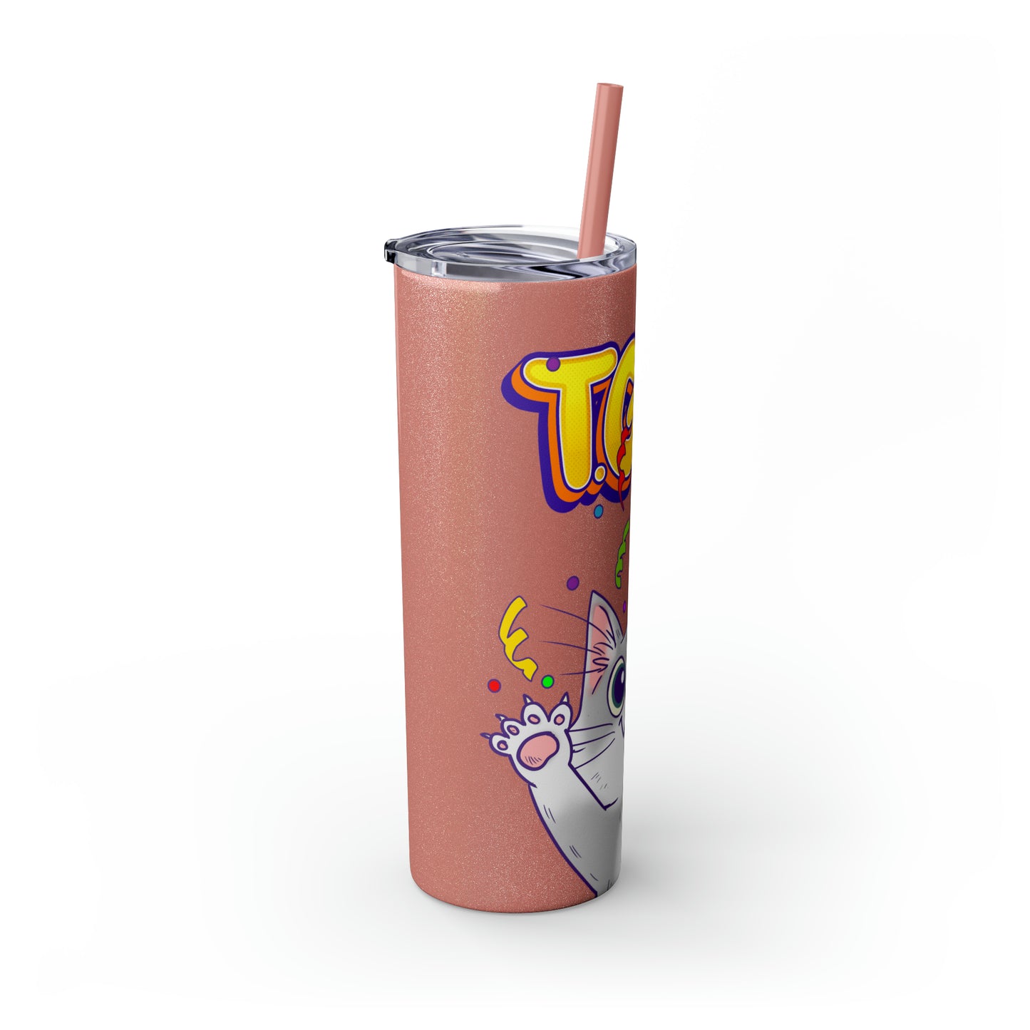 TGIF - Skinny Tumbler with Straw, 20oz