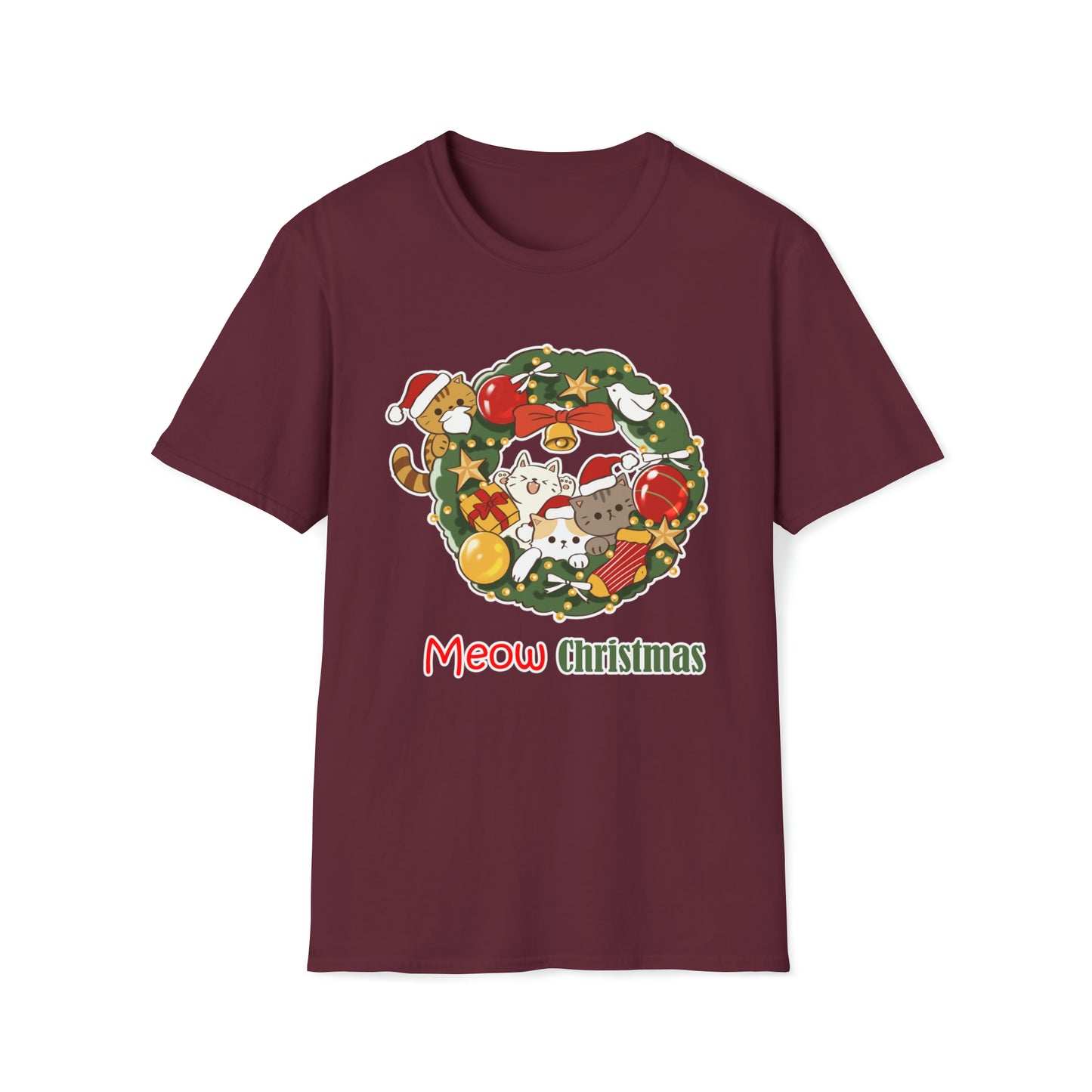 Meow Christmas - Unisex Softstyle T-Shirt