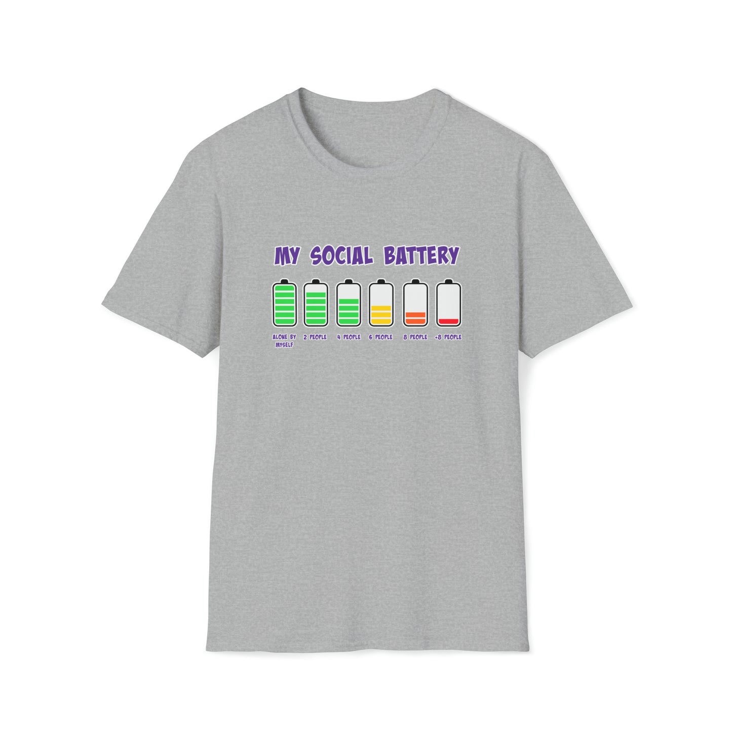 Social Battery - Unisex Softstyle T-Shirt