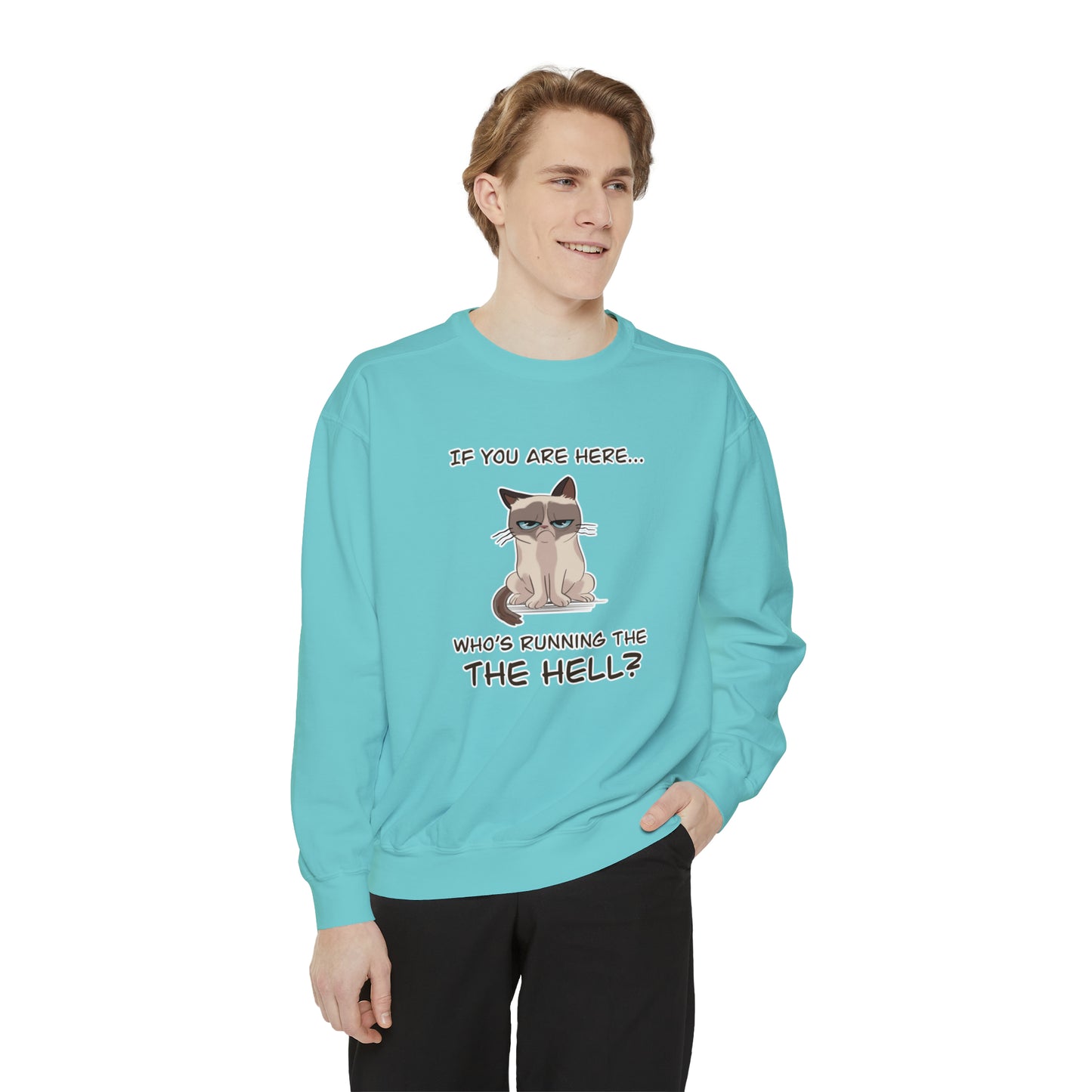 Hell Cat - Unisex Garment-Dyed Sweatshirt