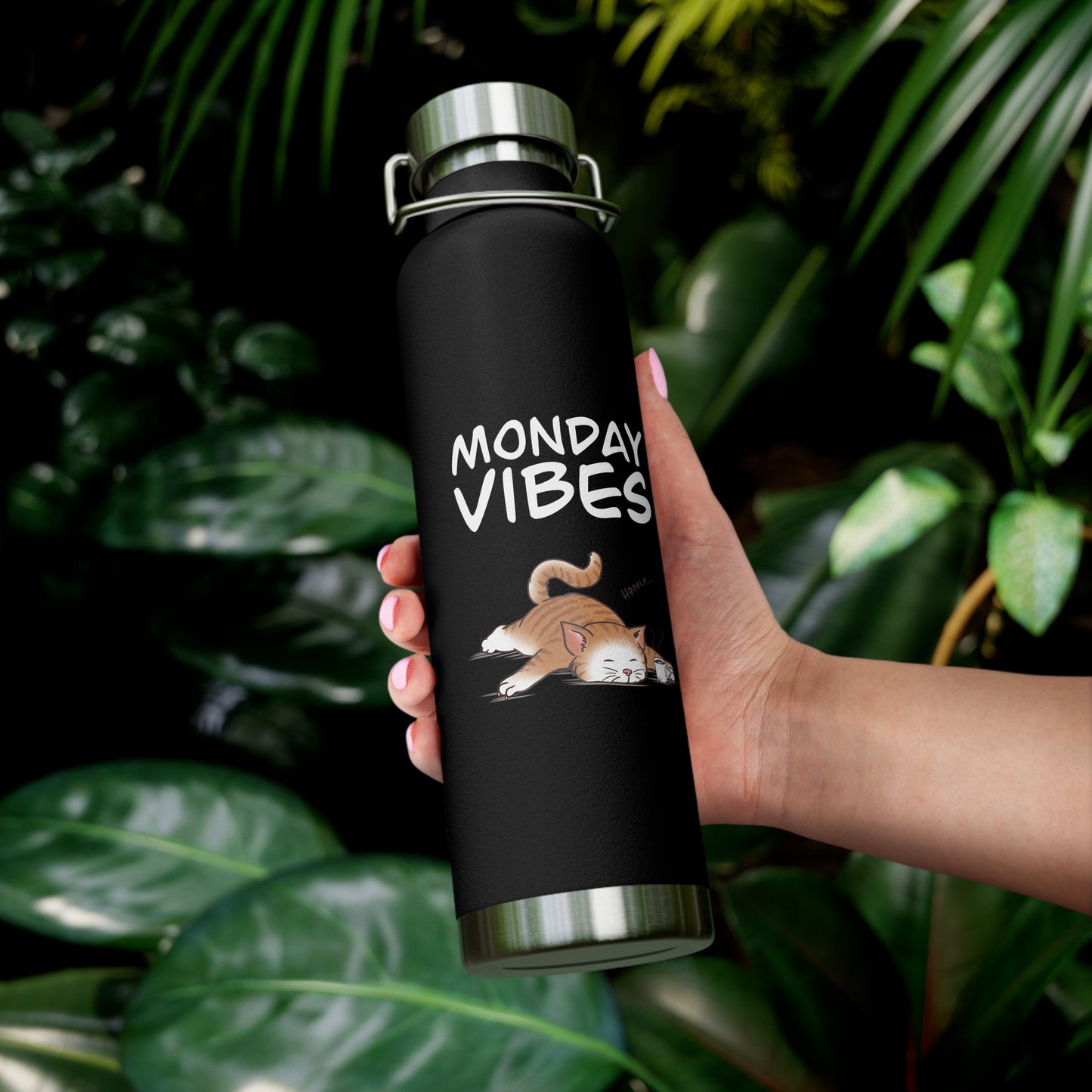 Monday Vibes - Copper Vacuum Insulated Bottle, 22oz