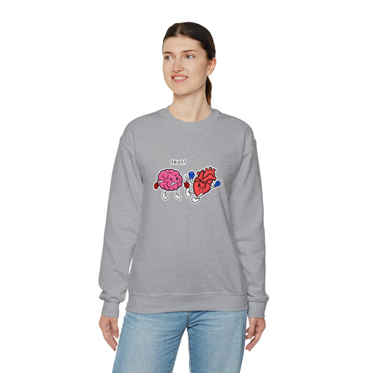 Brain x Heart - Unisex Heavy Blend™ Crewneck Sweatshirt