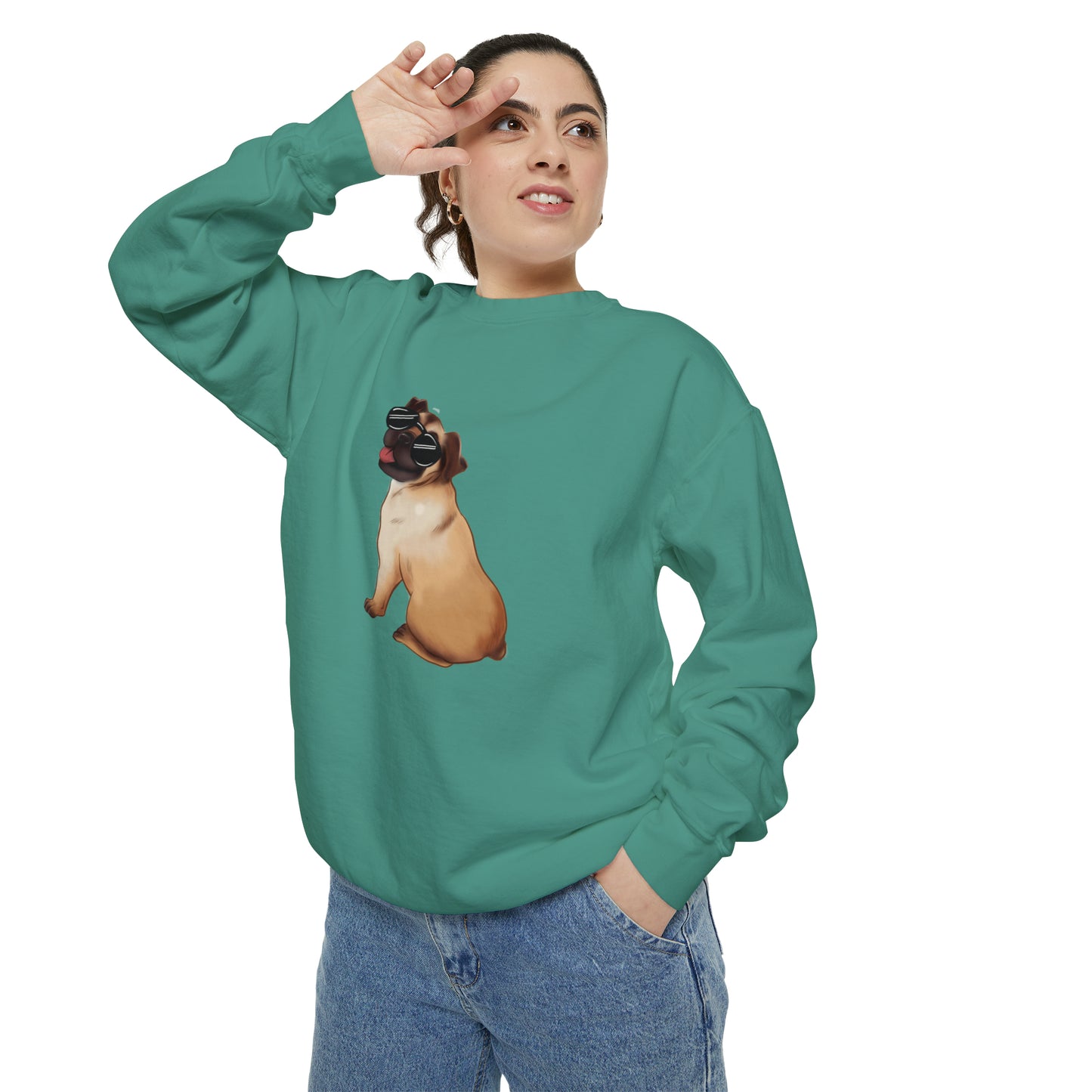 Pug - Unisex Garment-Dyed Sweatshirt