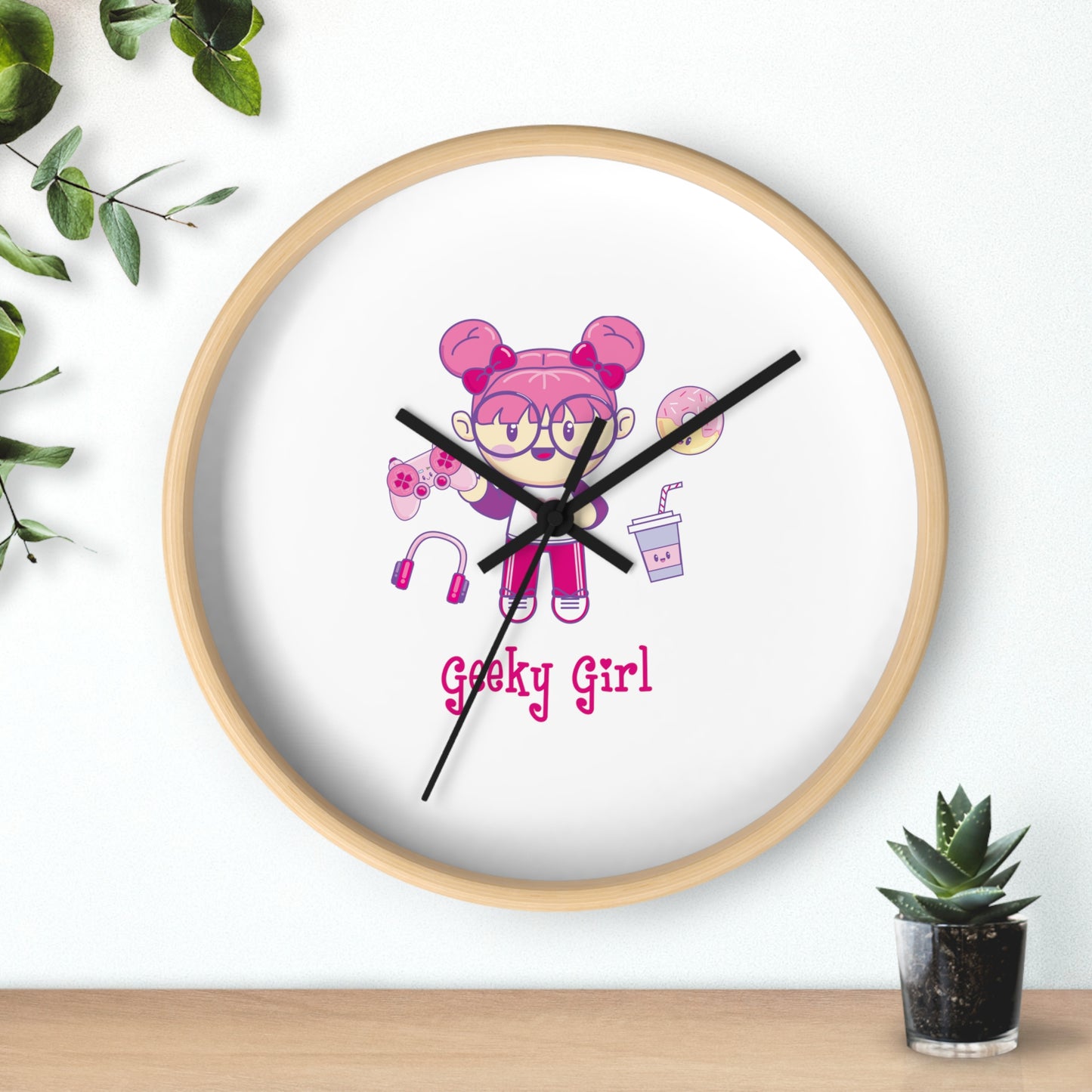 Geek Girl - Wall Clock