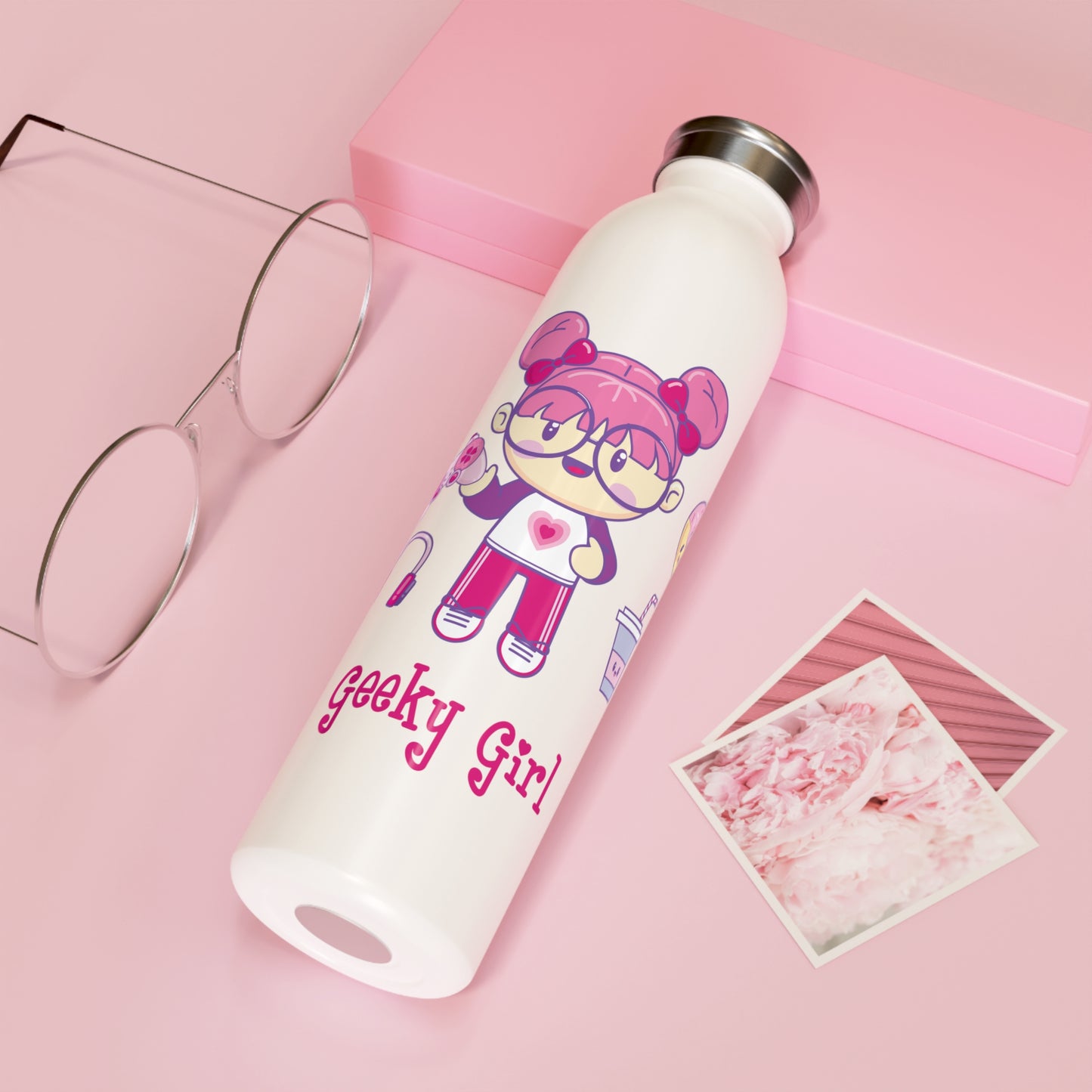 Geek Girl - Slim Water Bottle