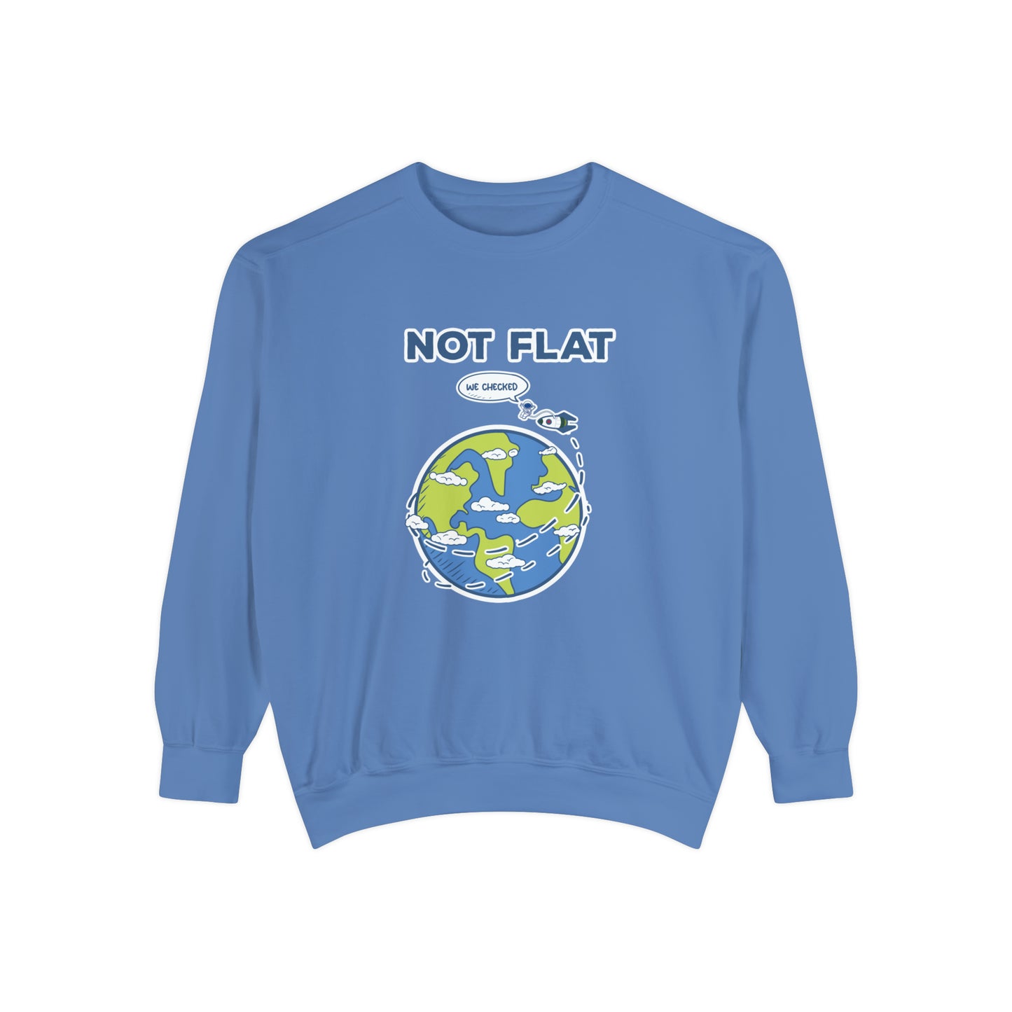 Flat Earth - Unisex Garment-Dyed Sweatshirt