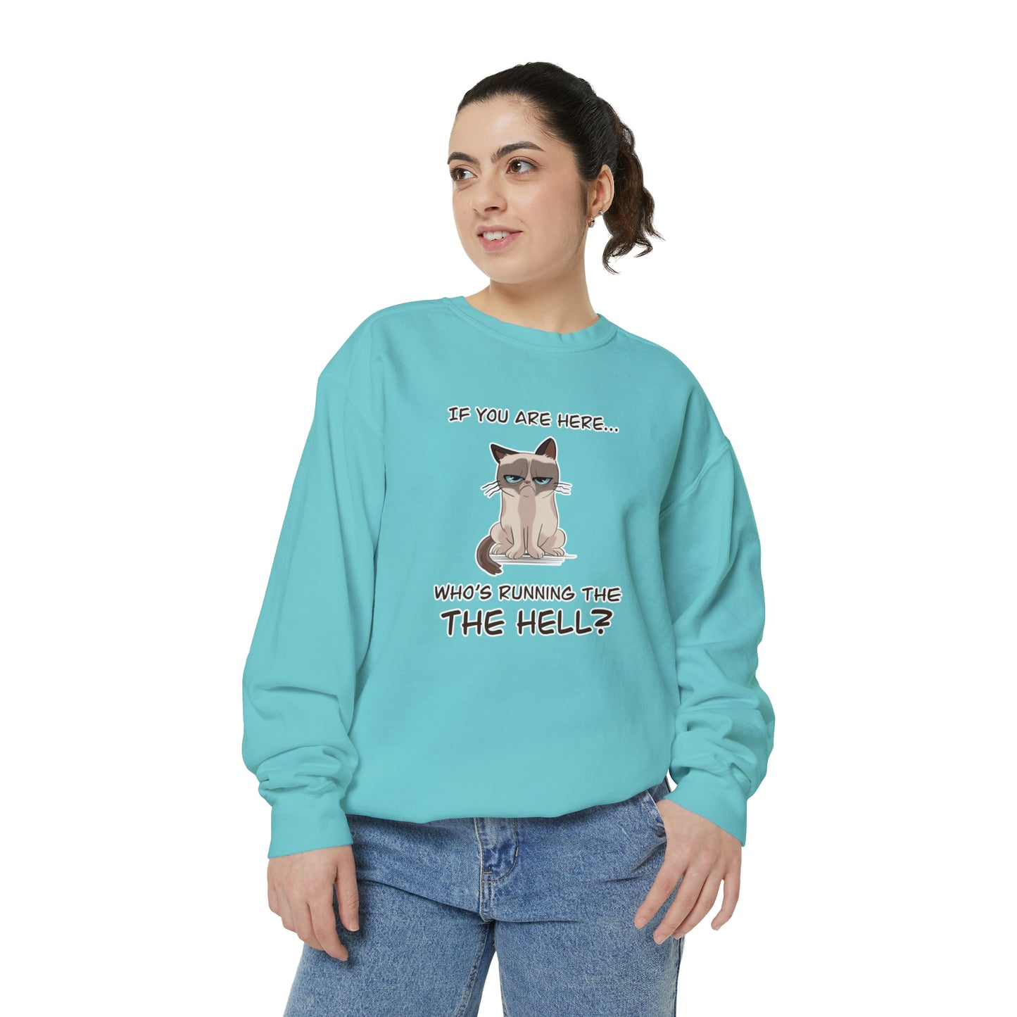 Hell Cat - Unisex Garment-Dyed Sweatshirt